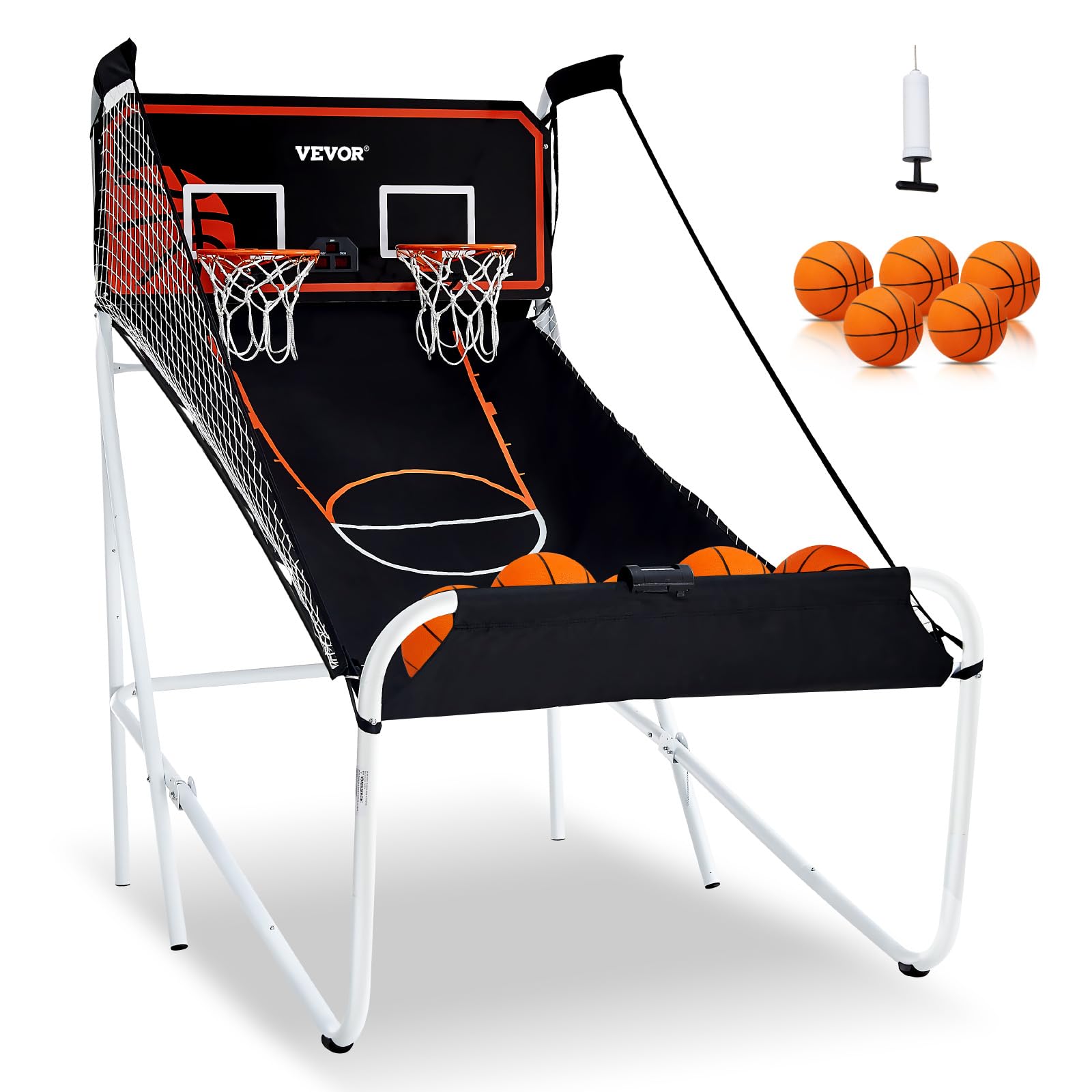 VEVOR Basketball Arcade Game Indoor, 2 Player Indoor Basketball Game, Home Dual Sport with 8 Game Modes, Electronic Scoreboard, and Inflation Pump,Adults