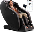 iBooMas Massage Chair Full Body, 6 Massage Intensities Zero Gravity SL-Track Shiatsu Massage Chair with 18 Modes, 42 Airbags, 5 Heating Area, Body Scan, Extendable Footrest, Foot Roller(Brown+Black)