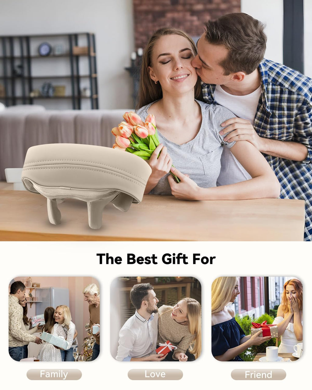 Snailax Cordless Neck Massager with Heat for Pain Relief Deep Tissue, 4D Kneading,Rechargeable Shiatsu Back Neck Massager for Neck, Shoulders Back，Gift for Father