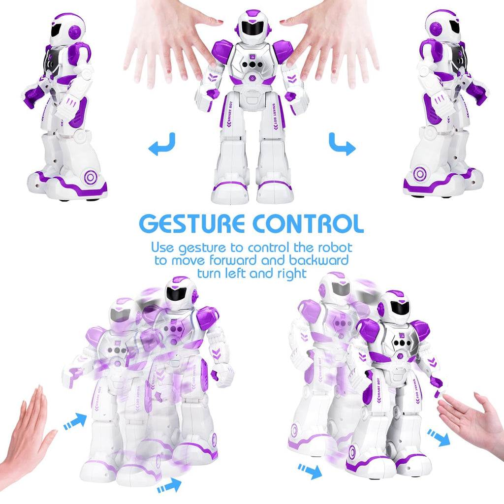 KingsDragon Robots Toy for Kids, RC Gesture Sensing Toy, Interactive Walking Singing Dancing Robot Birthday Presents for Boys Girls Age 6 7 8 9 Years Old