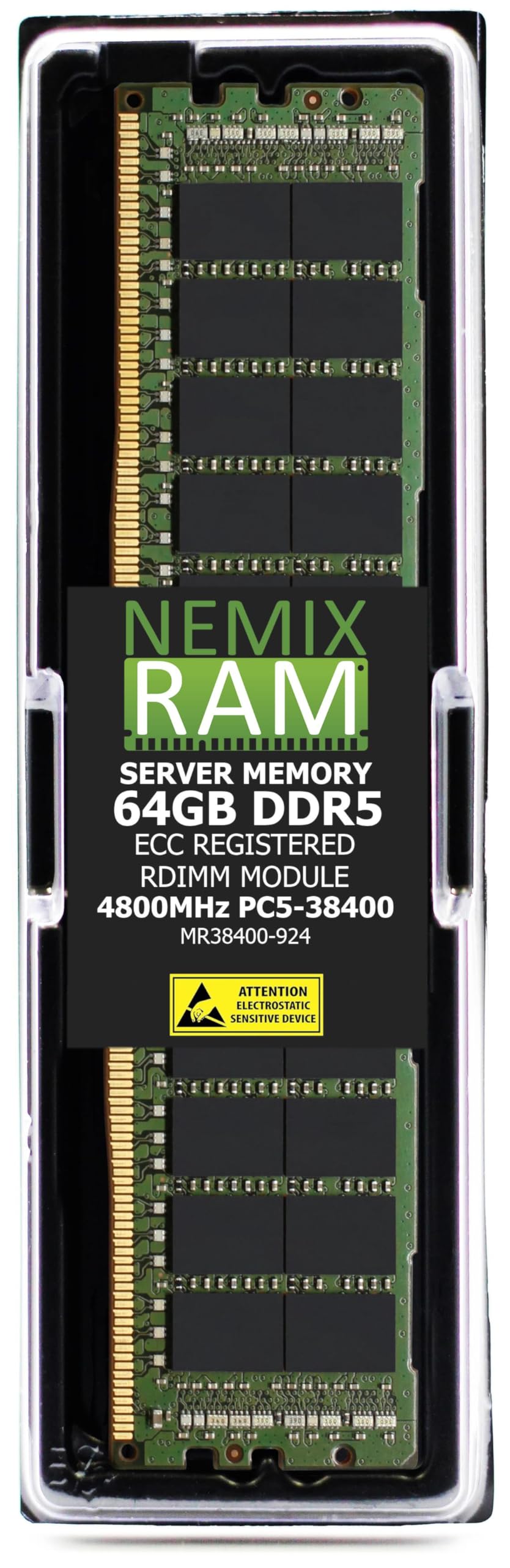 128GB 2X64GB DDR5 4800MHz PC5-38400 2Rx4 1.1V CL40 288-PIN ECC Registered RDIMM NEMIX RAM Server Memory KIT