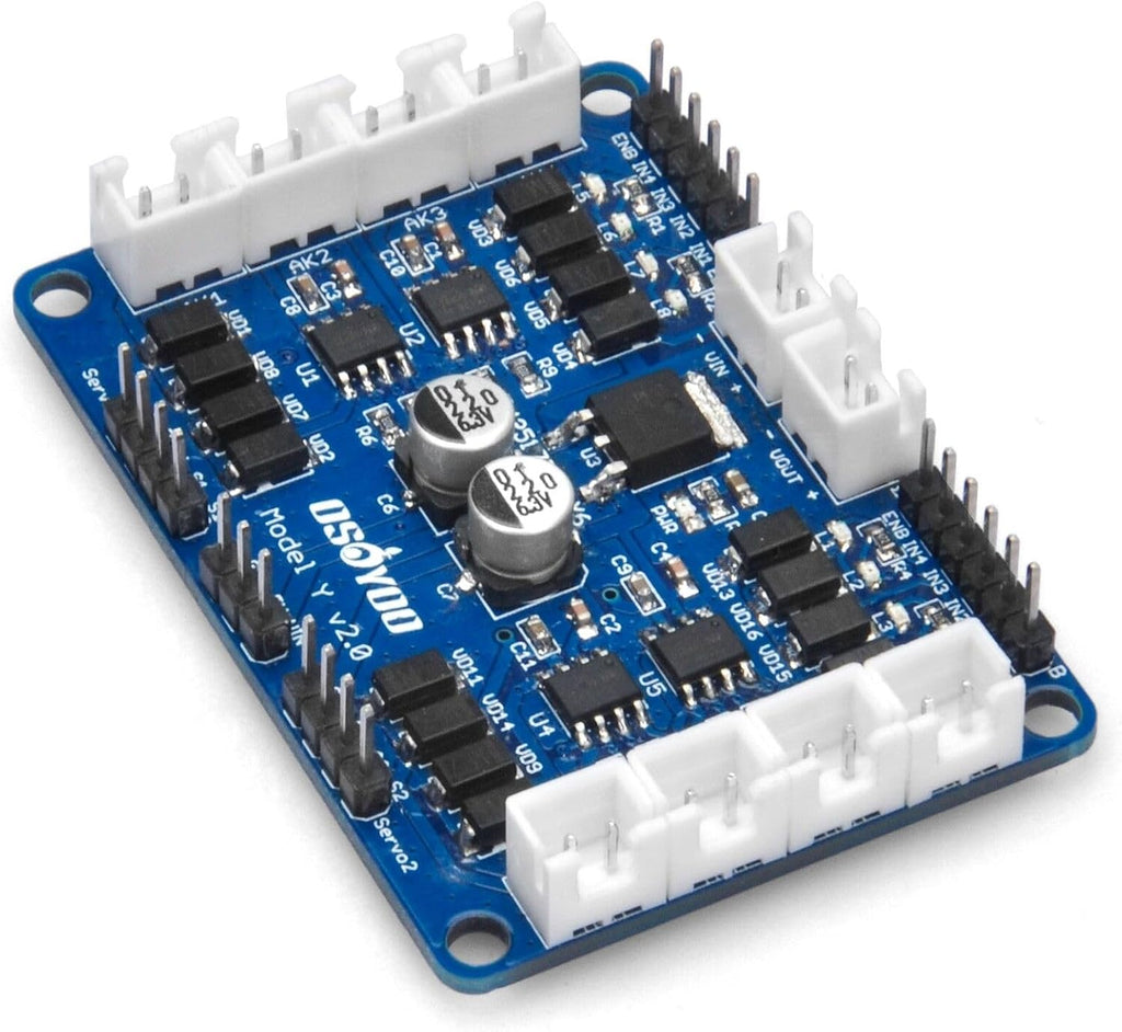 Model Y 4-Channel Dual H-Bridge Stepper Motor Driver Board for Arduino Raspberry Pi UNO Mega2560 Mecanum Wheel Smart Car Power