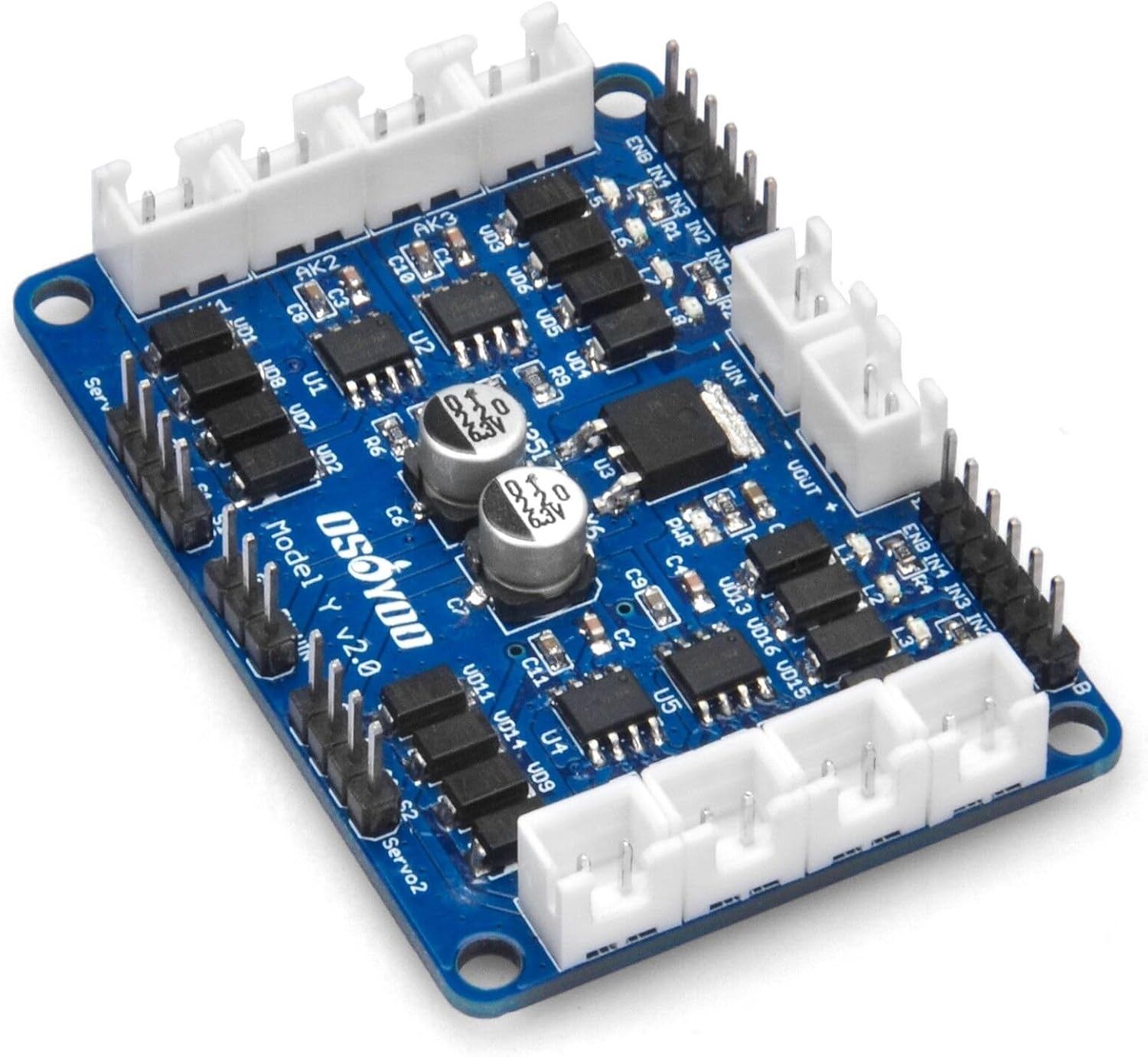 Model Y 4-Channel Dual H-Bridge Stepper Motor Driver Board for Arduino Raspberry Pi UNO Mega2560 Mecanum Wheel Smart Car Power