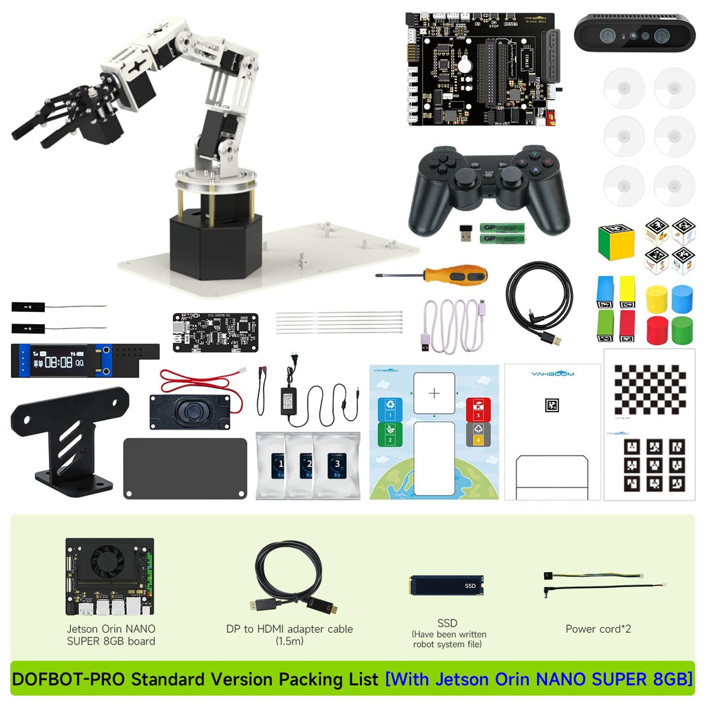 Yahboom ROS2 Robot Car Ackerman Steering Chassis,AI Visual Recognition Embodied Intelligence AI for Jetson Nano B01 4GB,AI Voice Interaction(Superior Ver with Nano-4GB)