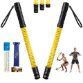 Cordless Battle Ropes for Home Gym & Apartment-Portable Ropeless Battle Ropes for Strength Training, HIIT & Full Body Exercise Includes Workout Guide & Storage Bag