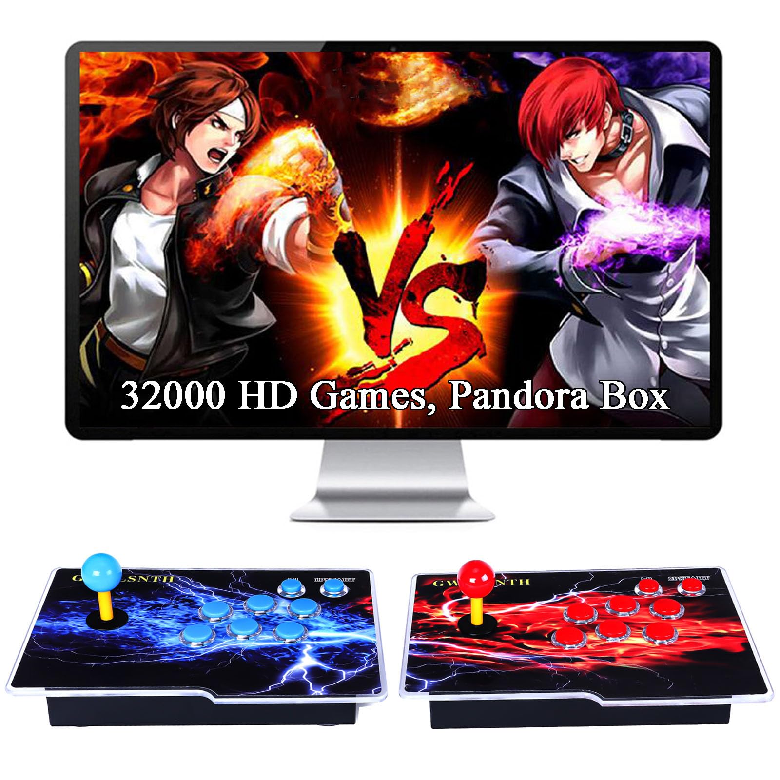 GWALSNTH 32000 in 1 Pandora Box 60S Arcade Game Console,1280X720 Display,Search/Save/Hide/Pause Games,Two Separate joysticks,1-4 Players …