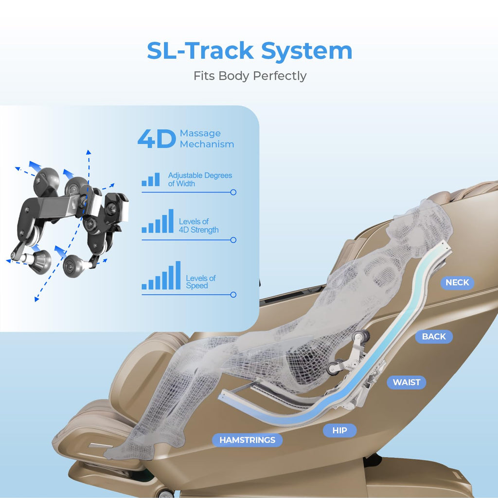 Osaki 4D Achilles l 360 Rotating Footrest l Full Body Massage Chair l Zero Gravity l 360 Kenading Calfrest l Lumbar Heating l Touchscreen Controller l Auto Body Scan l Bluetooth Speaker (Black)