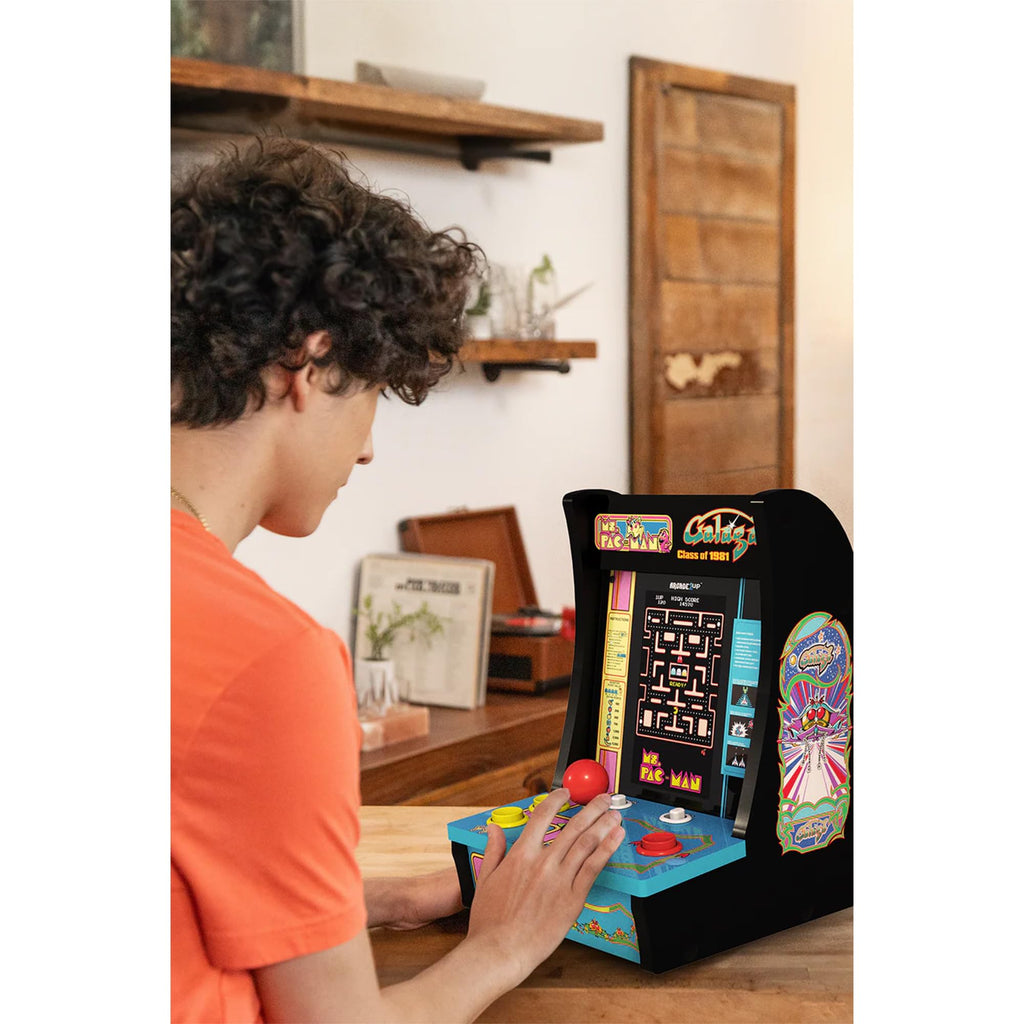 Arcade1Up NBA JAM Countercade Arcade Machine with NBA JAM TE and NBA Hang Time, 7" LCD Screen, Light-Up Marquee and Real-Feel Arcade Controls