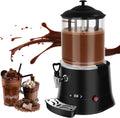 10L/2.64Gal Commercial Hot Chocolate Machine, Hot Beverage Warmer with 86°F-194°F Precise Temp Control, Stainless Steel Hot Drink Dispenser for Chocolate, Coffee, Mulled Wine, Juice-Black 5i6