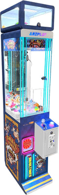 CREATIVE ARCADES Claw Crane Machine with Digital Marquee and Roof Prize Chest, Medium Size with LED Light and Sound. Thin Design 13" W x 23" D x 67" H