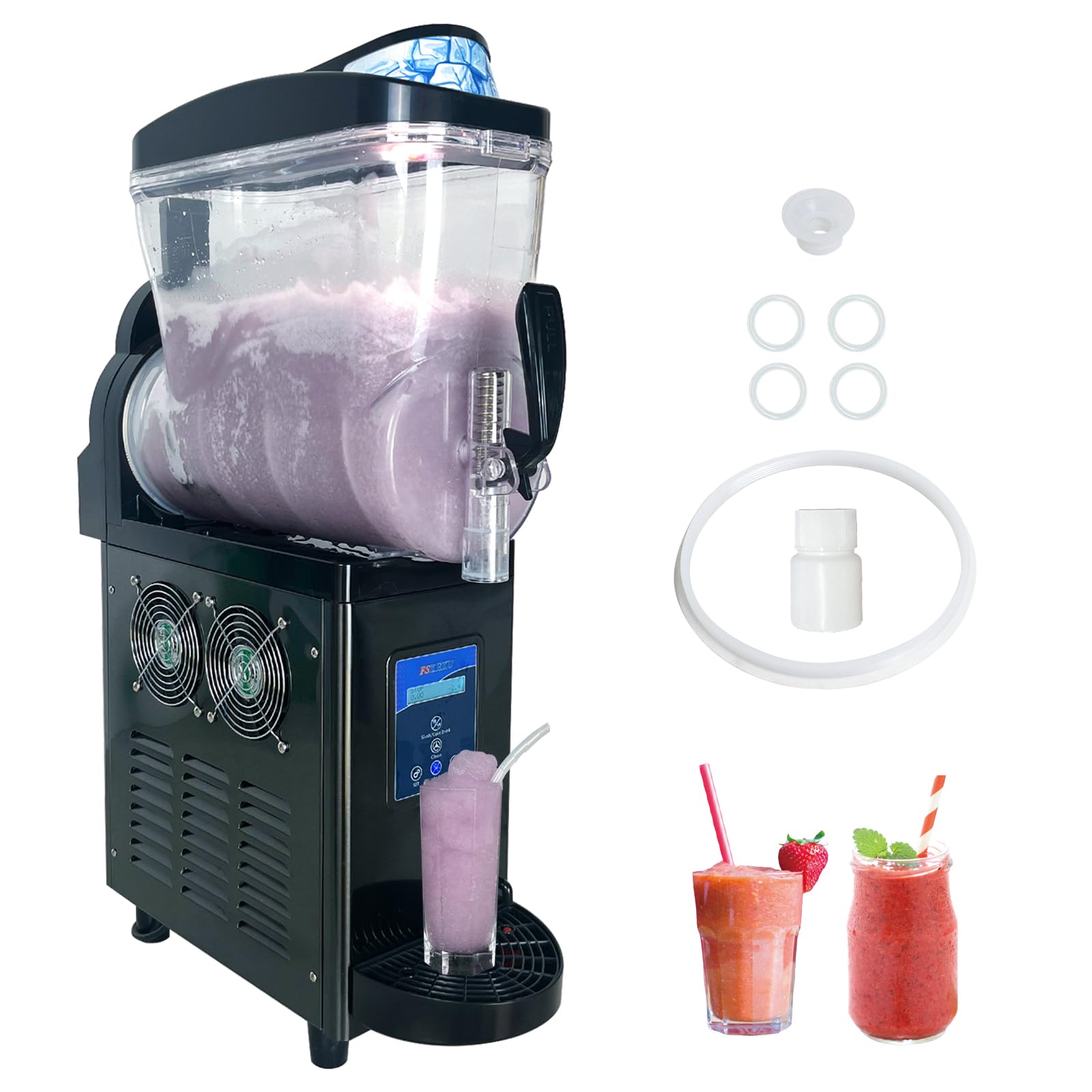 Slushie Machine Commercial 8Gal/30L, Slushy Machine Maker 900W, 2 Mods Margarita Frozen Drink Cocktail Maker for Restaurants, Bars, Cafes, Food Truck