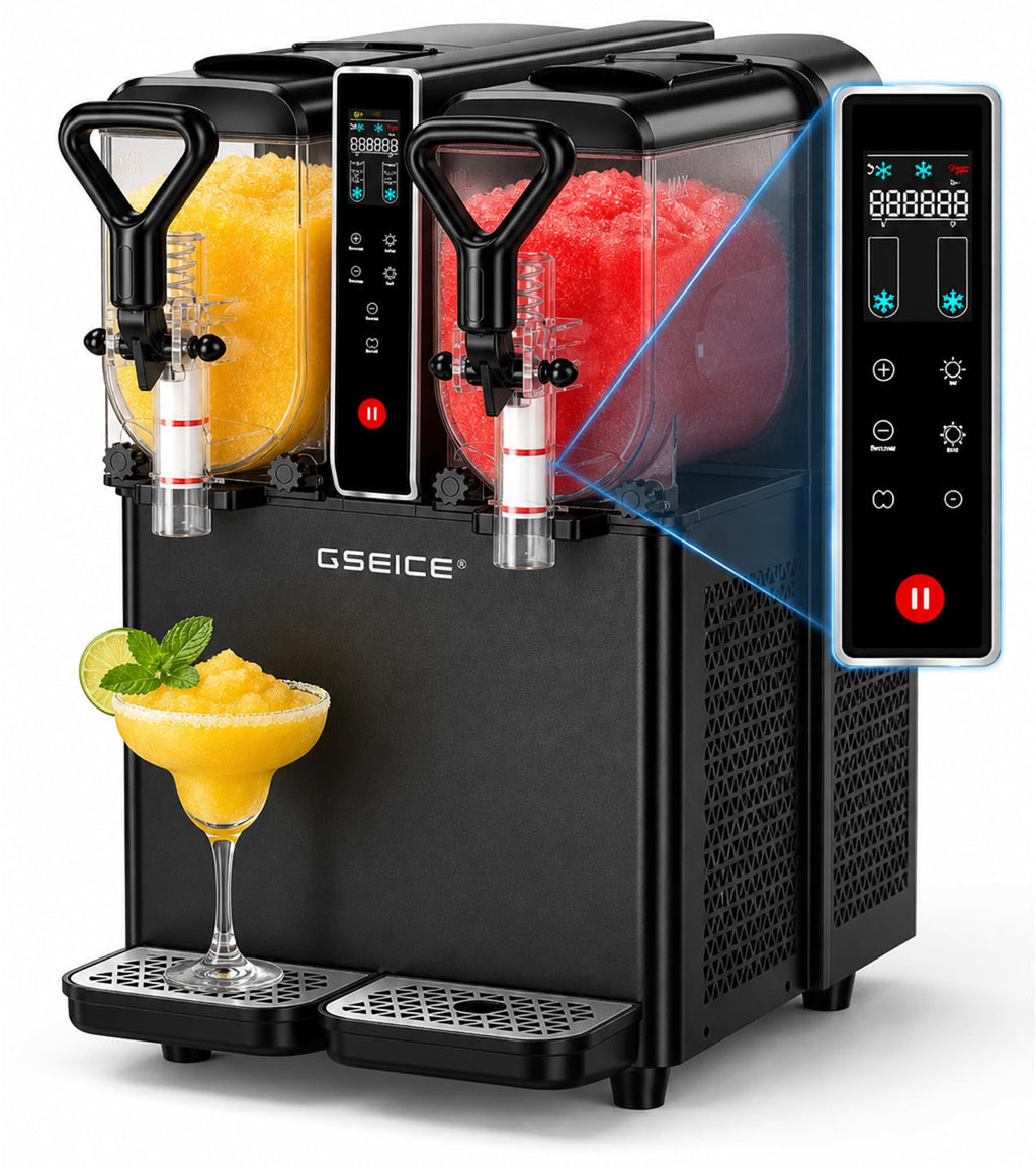 8L/2.1Gal Slushie Machine for Commercial & Home Use, Frozen Drink Maker for Slushy,Margaritas,Frappés,Milkshake and More