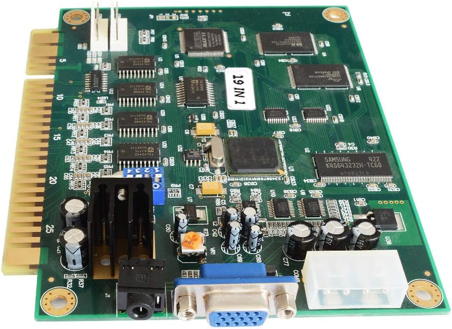 BLEE Classical Arcade Board 19 in 1 Arcade PCB Jamma Board Horizontal Jamma Multi Game CGA VGA Output