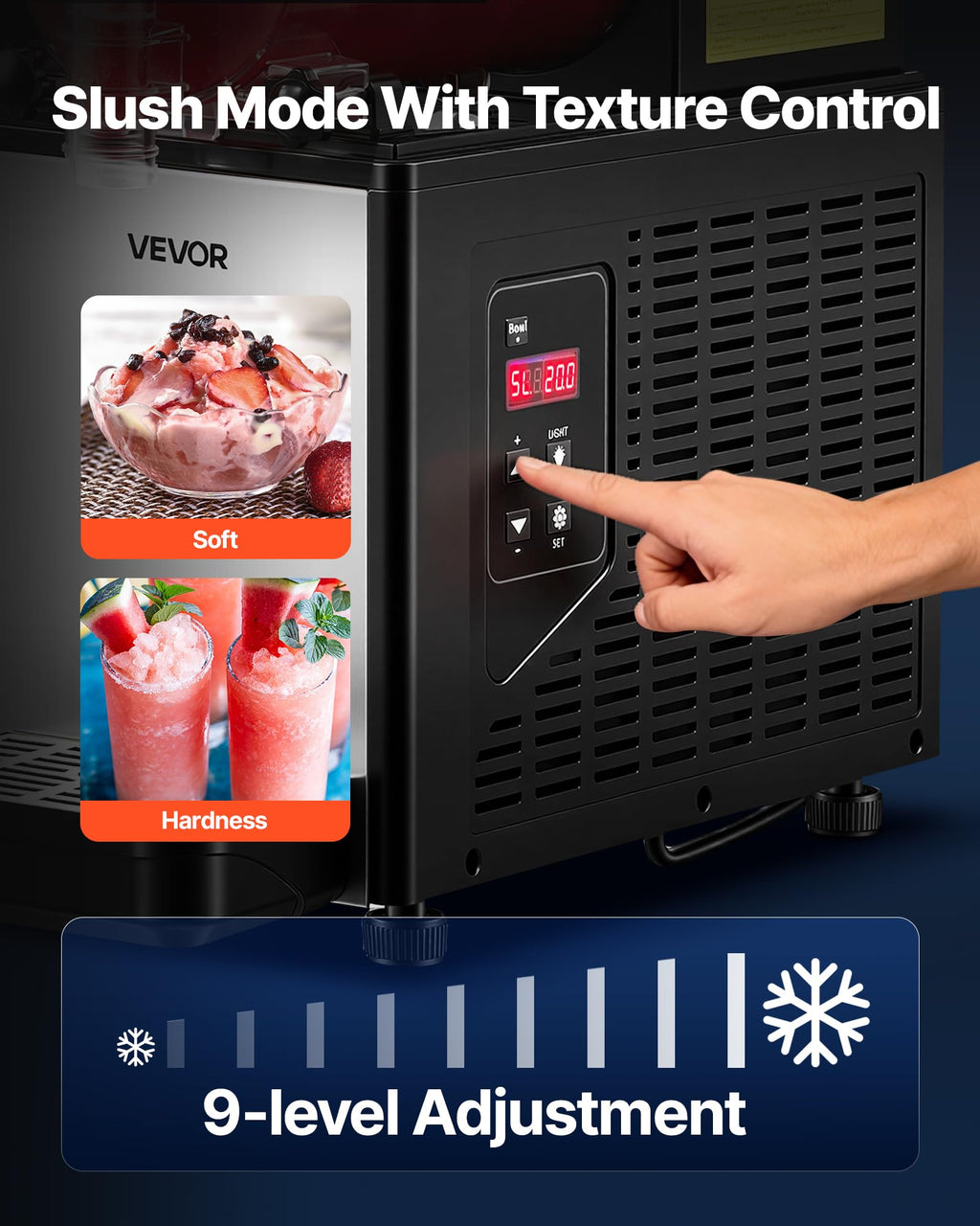 VEVOR Slushie Machine, 6L/1.6Gal Commercial Slushy Maker, Frozen Drink Maker with Self-Cleaning, Margarita Machine for Restaurants Bars Party for Slushie, Margaritas, Milkshake & More