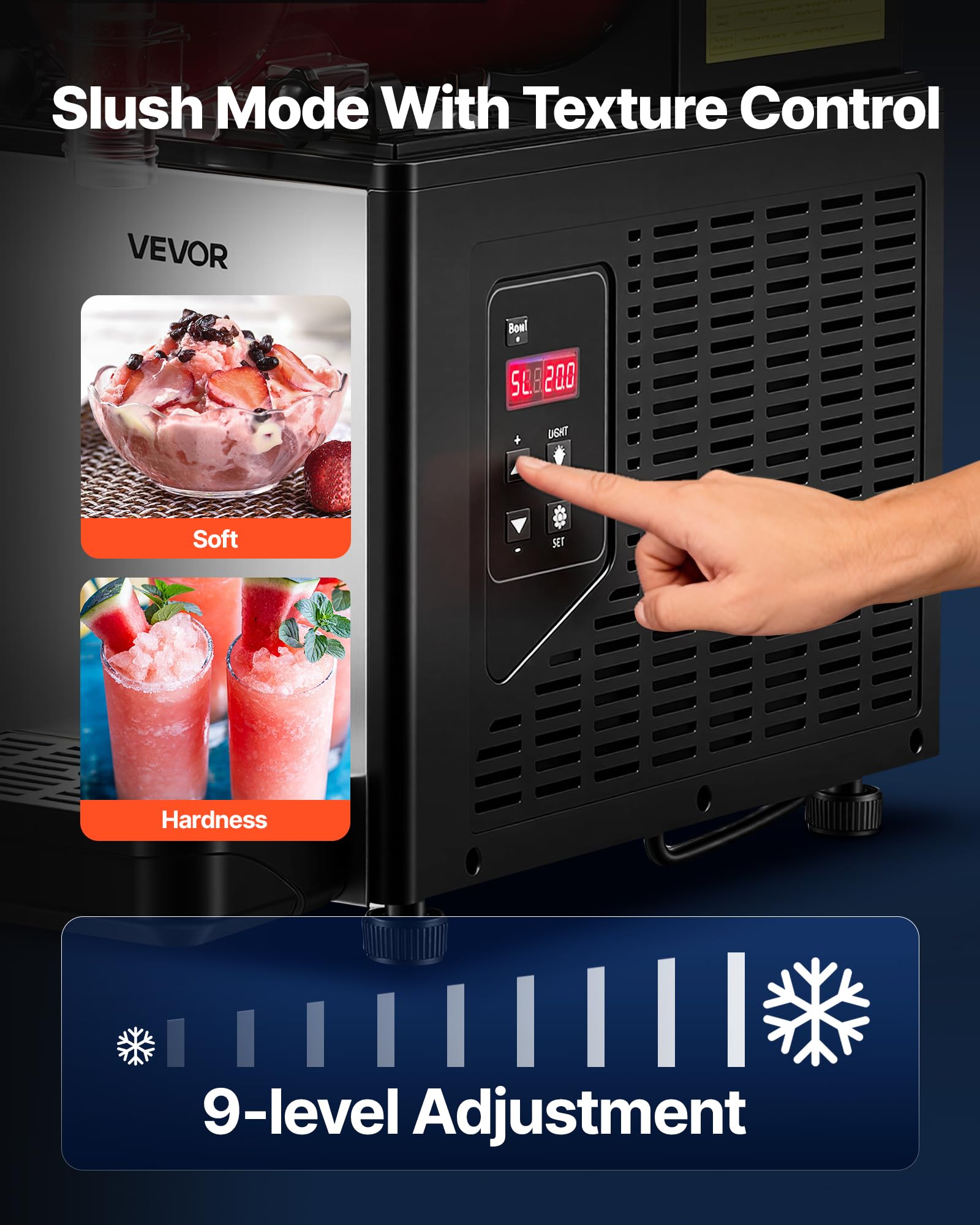 VEVOR Slushie Machine, 6L/1.6Gal Commercial Slushy Maker, Frozen Drink Maker with Self-Cleaning, Margarita Machine for Restaurants Bars Party for Slushie, Margaritas, Milkshake & More