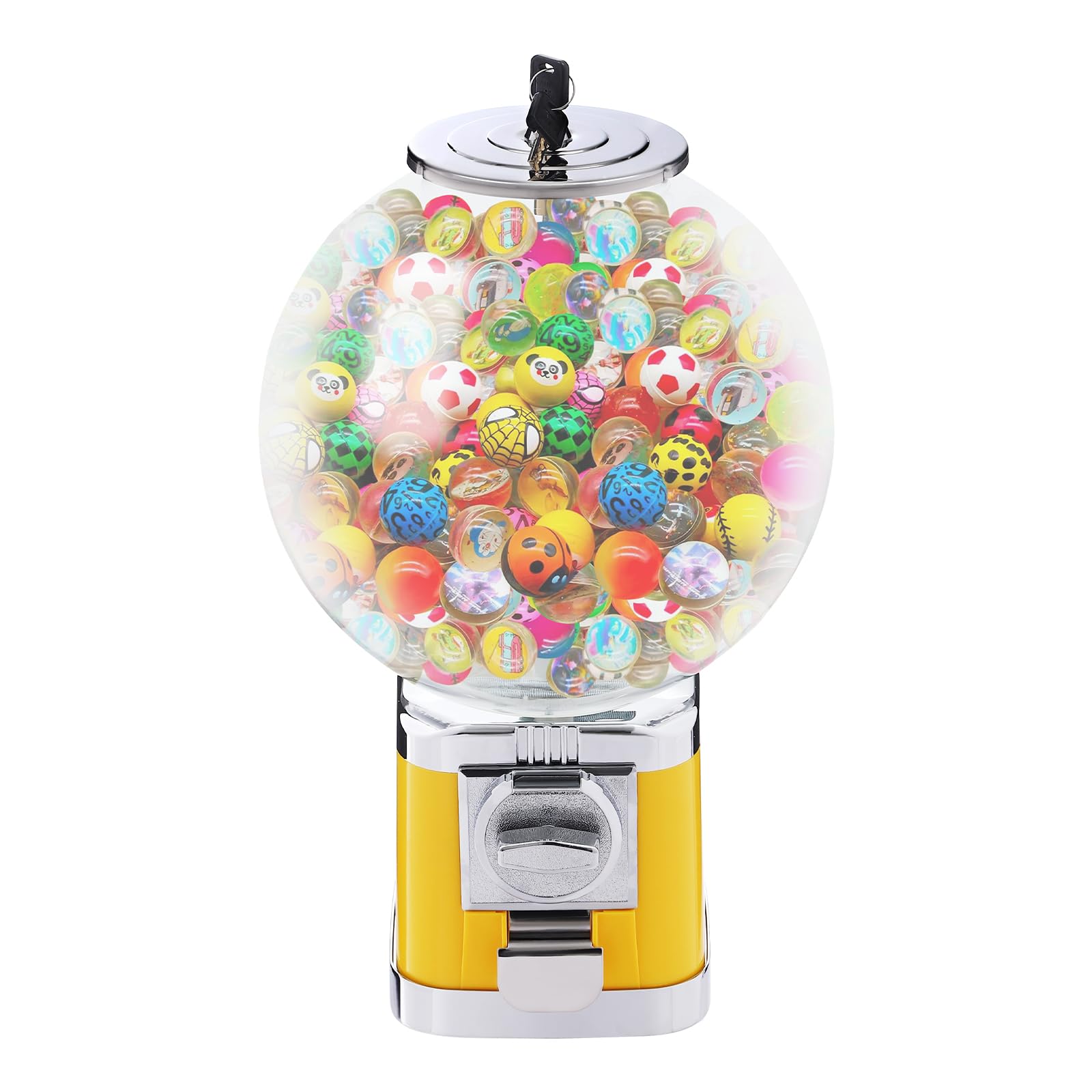1.26in Candy Gumball Vending Machine, Large Capacity 500 Balls Capsule Toy Vending Device, Lockable Anti-Theft Design, 11.02LBS Load Capacity for Mall Amusement Use