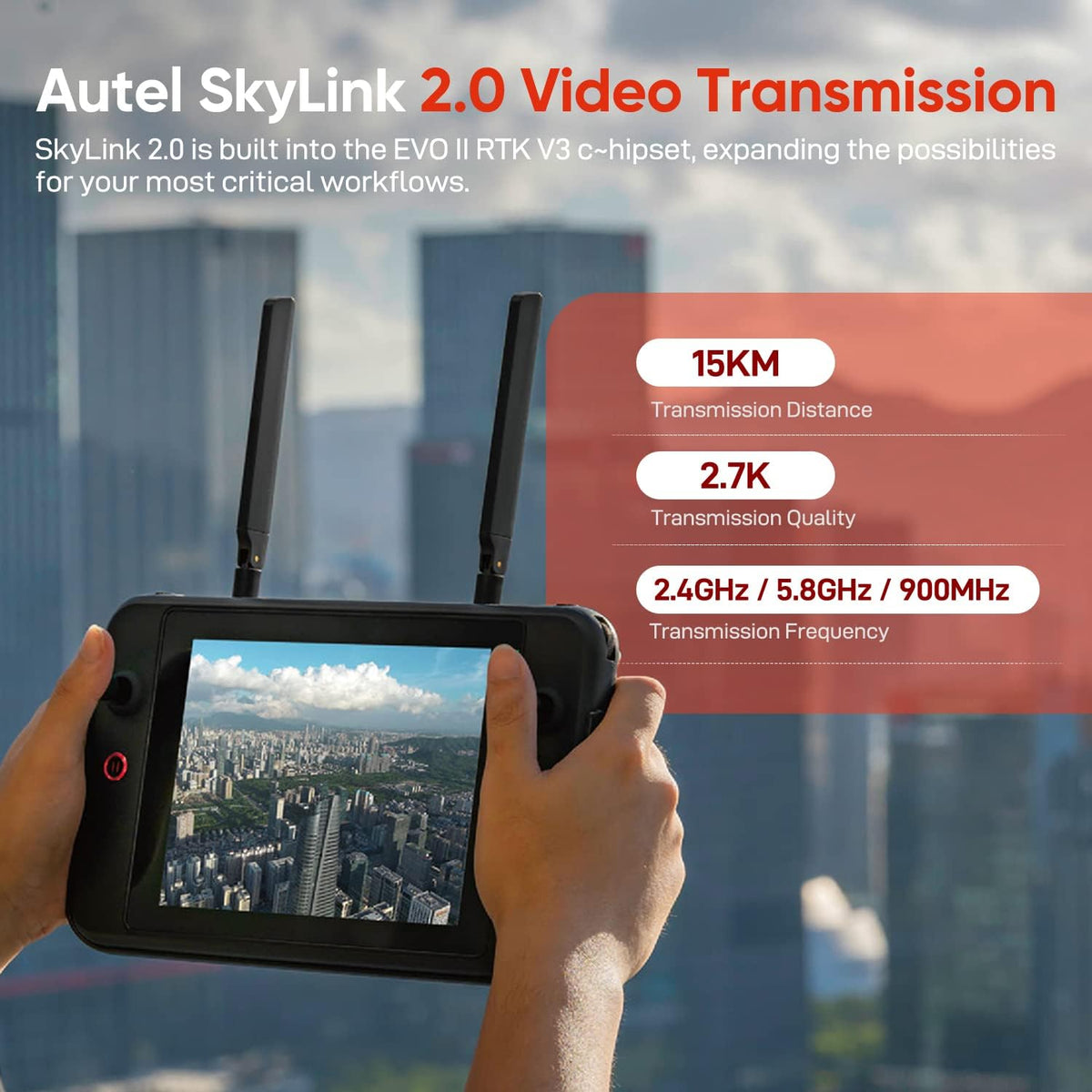 Autel Robotics EVO II PRO RTK V3 With Centimeter-Level Positioning | S-ony 1'' 6K/30fps HDR Video, High-Precision GNSS Base Station, PPK Support, 20MP, SkyLink 2.0 15KM, For Mapping