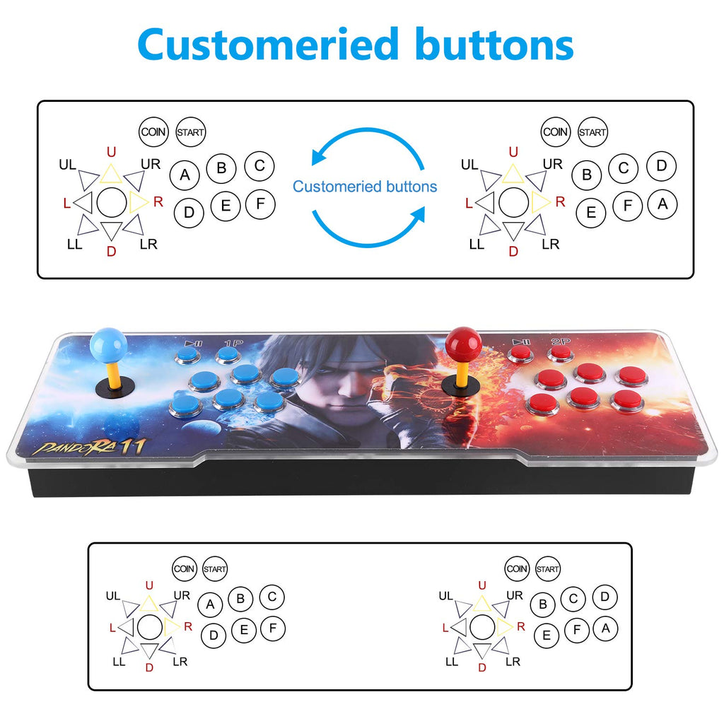 30000 Games in 1 Arcade Game Console ,Pandora Treasure 3D Double Stick,30000 Classic Arcade Games,Search Game, Support 3D,Favorite List, 4 Players Online,1280X720 Full HD Video
