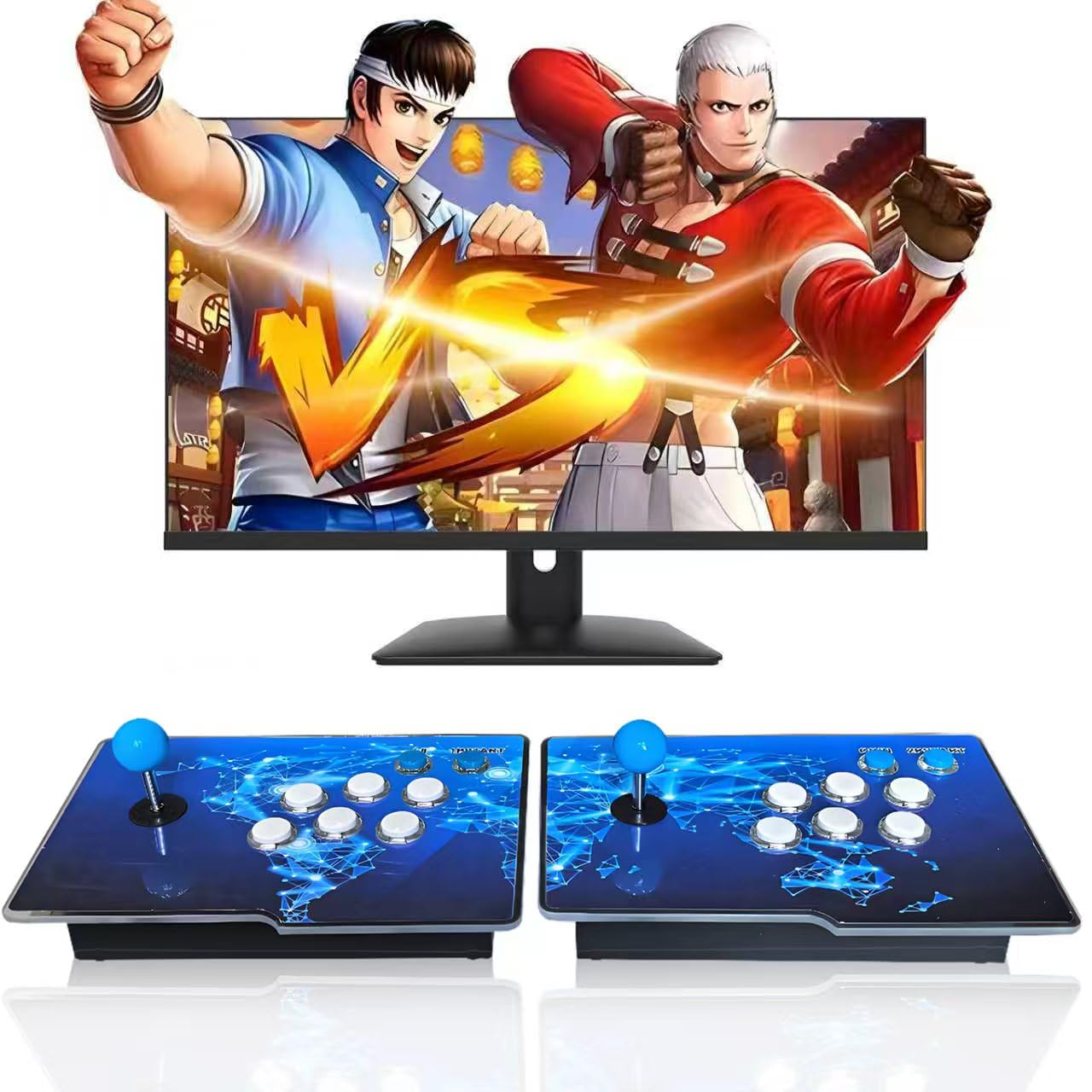 32000 in 1 Pandoras Box,Retro Arcade Game Console with Two Separate Host for PC & Projector & TV,3D Games,1-4 Players, Favorite List Game Category Save/Search/Hide/Pause