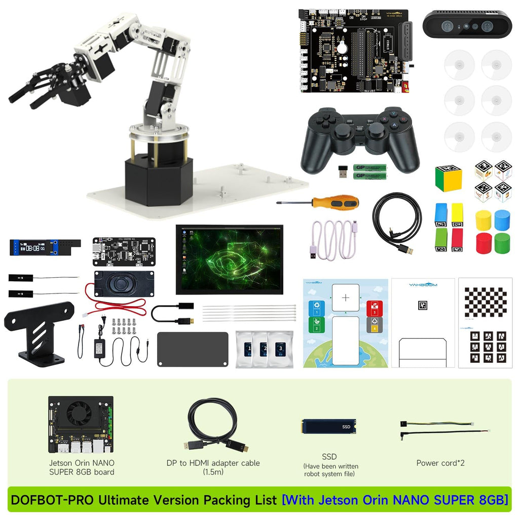 Yahboom ROS2 Robot Car Ackerman Steering Chassis,AI Visual Recognition Embodied Intelligence AI for Jetson Nano B01 4GB,AI Voice Interaction(Superior Ver with Nano-4GB)