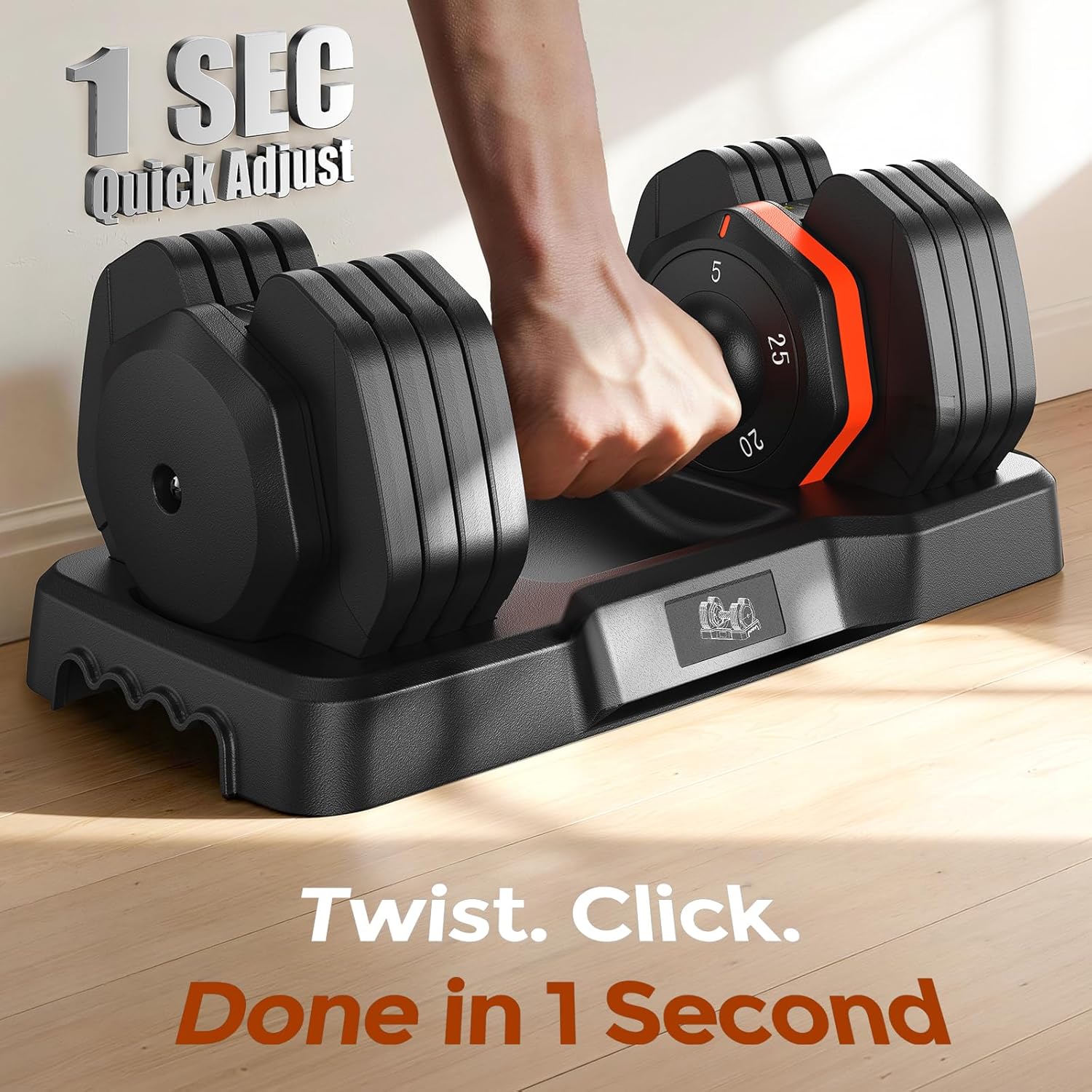 NICEPEOPLE Adjustable Weight Bench and Dumbbell Set for Home Gym, 660LBS Capacity Workout Bench with Adjustable Dumbbell Set of 2, 25LBS Pair (Total 50LBS) with Storage Box for Full Body Workouts