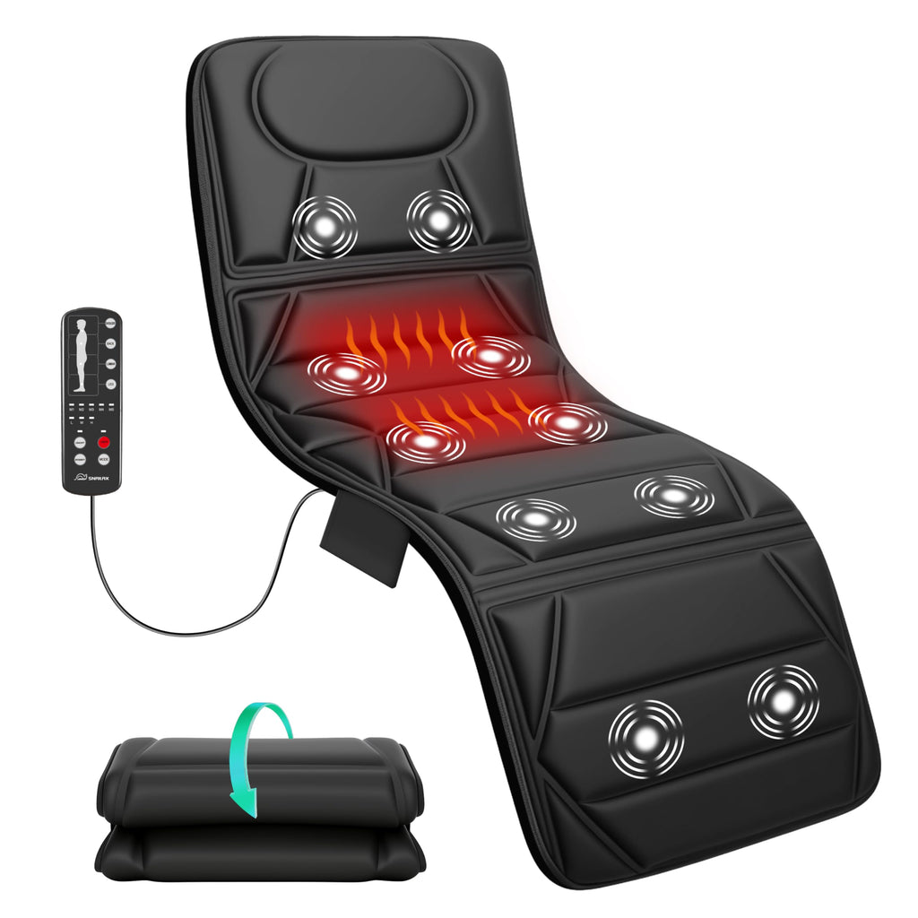 Snailax Full Body Massage Mat Pad for Bed, Massage Chair Pad with 10 Vibration Motors & 5 Massage Modes, Vibrating Heating Massager Mattress Pad for Back, Fathers Day Gift for Dad Men Women