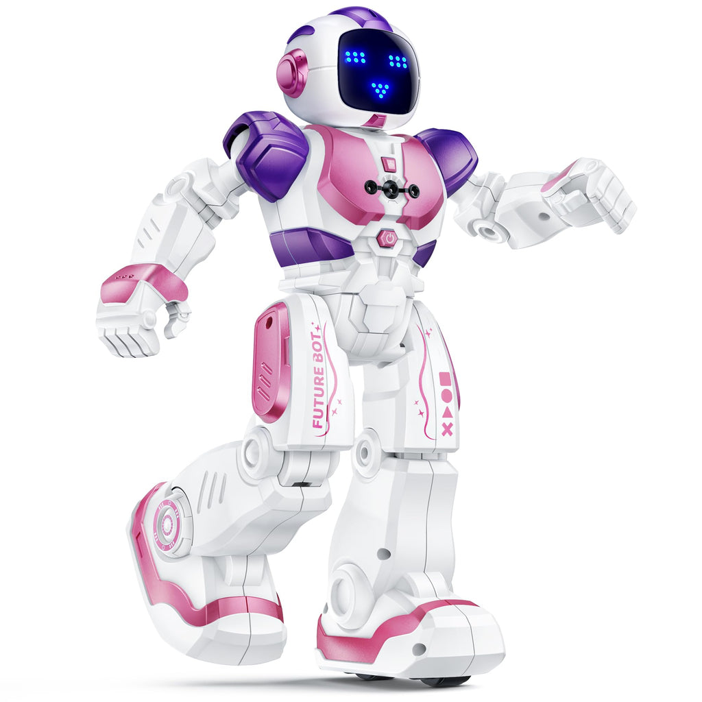 Ruko 6088 Robot Toys for kids, Programmable Remote Gesture Sensing & APP Control, Interactive LED Face, Dancing Singing Rechargeable Smart Robot, Birthday Present for Age 3-6 Year Old Boys Girls, Blue