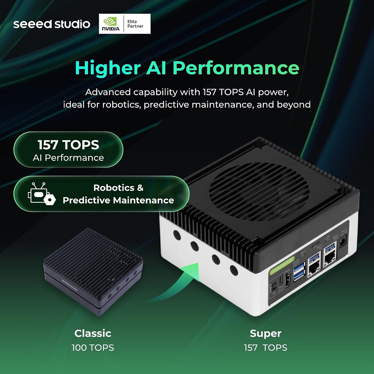 reComputer Super J4012 - Advanced Edge AI Computer with NVIDIA Jetson Orin NX 16GB