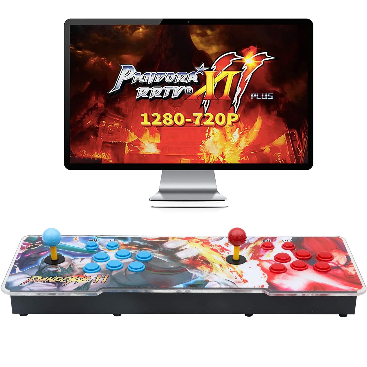 30000 Games in 1 Arcade Game Console ,Pandora Treasure 3D Double Stick,30000 Classic Arcade Games,Search Game, Support 3D,Favorite List, 4 Players Online,1280X720 Full HD Video