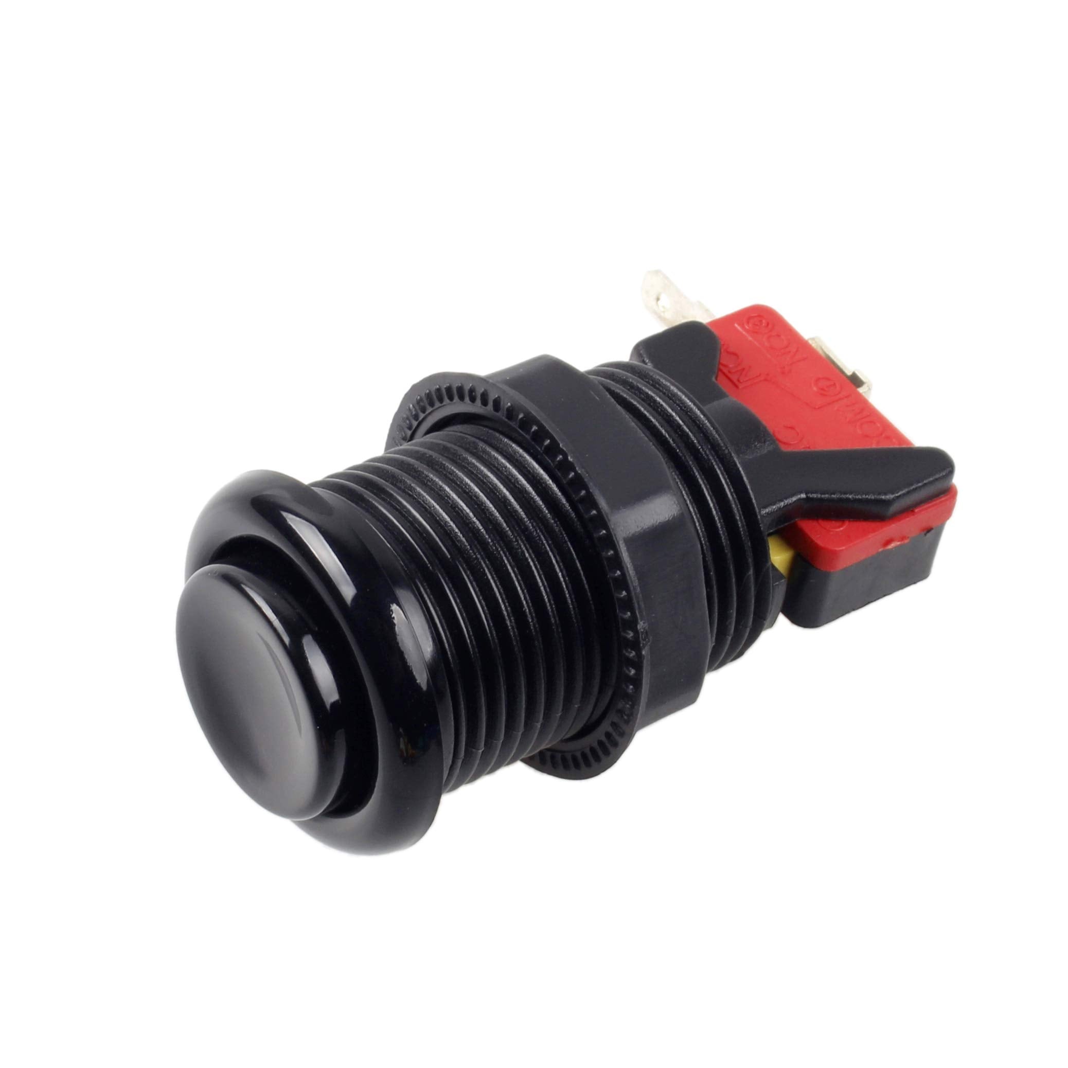 EG STARTS 6X American Style Standard Arcade Buttons Switchable Happ Type 30mm Push Button 3/16" Terminal for Jamma Mame Kit Parts (Each Color of 1)