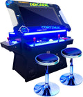 Creative Arcades Full-Size Commercial Grade Cocktail Arcade Machine | 2 Sanwa Joysticks | 2 Stools (Standard Artwork - Tilt, 5100 Games (2 Player))