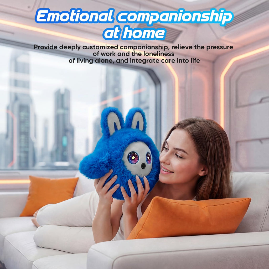 CVCBSER Smart Ai Companion Robot Cute Pet, Desk Robot Voice Chat gpt Emotional Interaction, Richness Expressiveness Ai Pet Robot for Adults Chat (Grey Face)