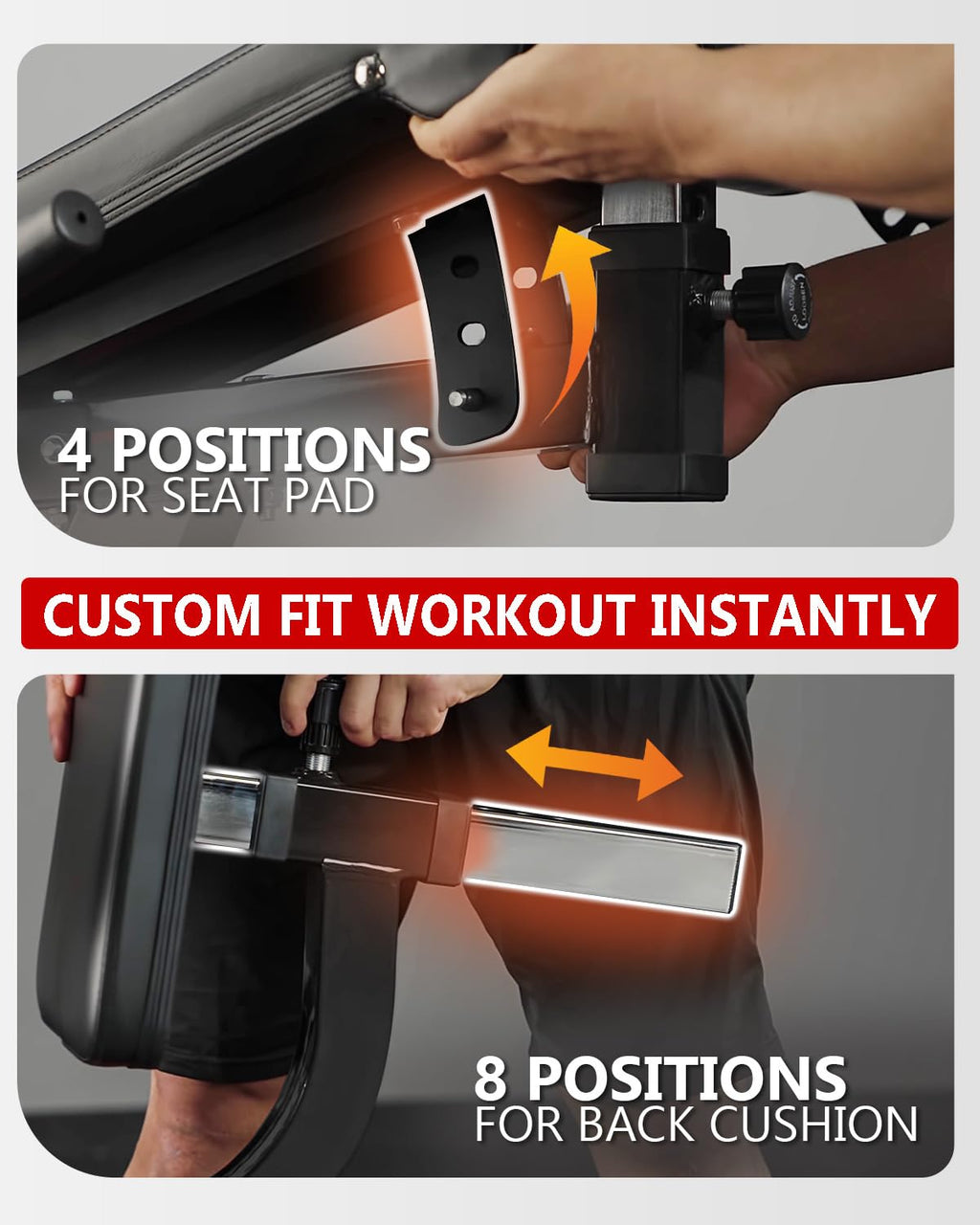GMWD Leg Extension and Curl Machine, Lower Body Special Leg Machine, Adjustable Leg Exercise Bench with Plate Loaded, Leg Rotary Extension for Thigh, Home Gym Weight Machine