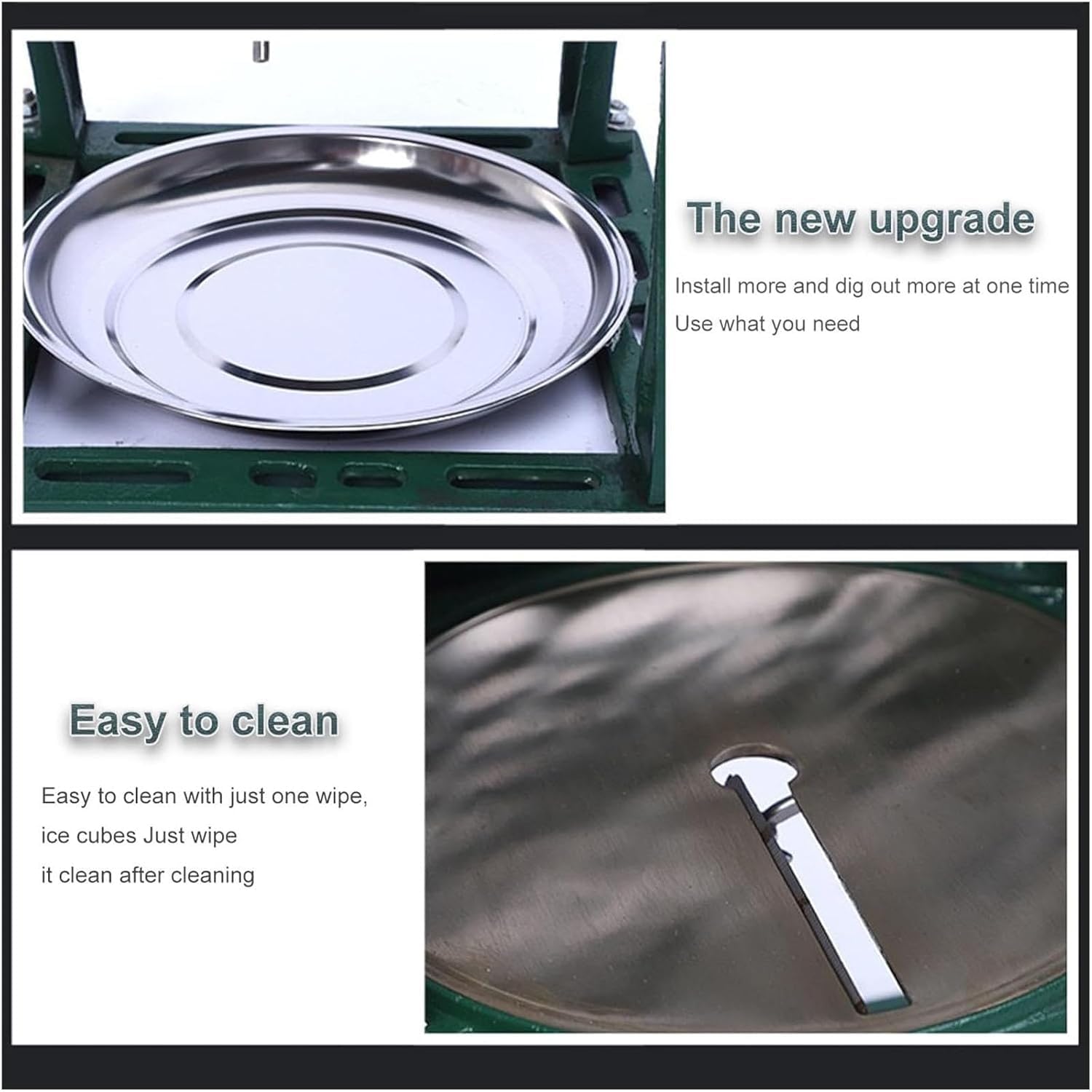 Manual Snow Ice Shaver Machine, Ice Crusher, Hand-Crank Design,Crushing Ice is Easy and Labor-Saving, Ensuring that for Summer Energy Saving Home