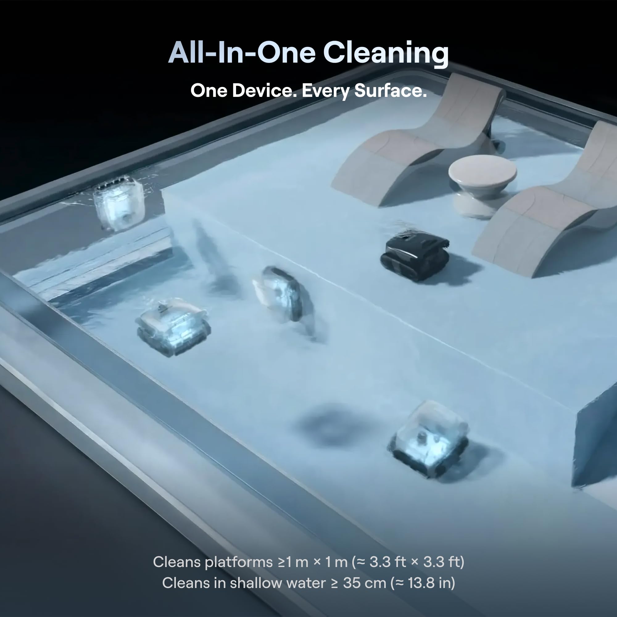 Beatbot Aquasense X Robotic Pool Cleaner with AstroRinse Cleaning Station — Hands-Free Cleaning, AI Vision, All-in-One Cleaning, Smart Navigation, Debris Detection, 23L Debris Bin, Voice Control