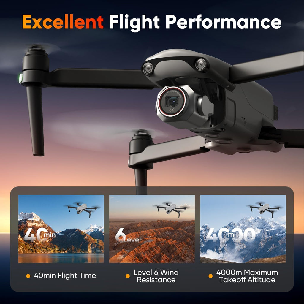 2026 Autel Robotics EVO Lite 6K Enterprise Basic Combo, 1’’ CMOS 6K Resolution, 16X Digital Zoom, 40 Minute, AI Target Recognition, 866g, 3-Way Obstacle Sensing, 39370ft (12KM) Transmission