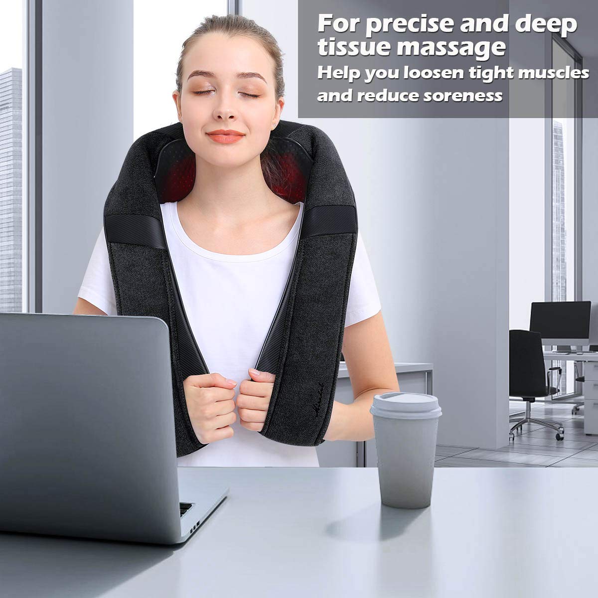 Mirakel Fathers Day Dad Gifts for Husband Men, Neck Massager for Pain Relief Deep Tissue, Electric Shiatsu Shoulder & Back Massager with Heat, Mothers Day Gifts for Mom Wife Women Her (NOT Cordless)
