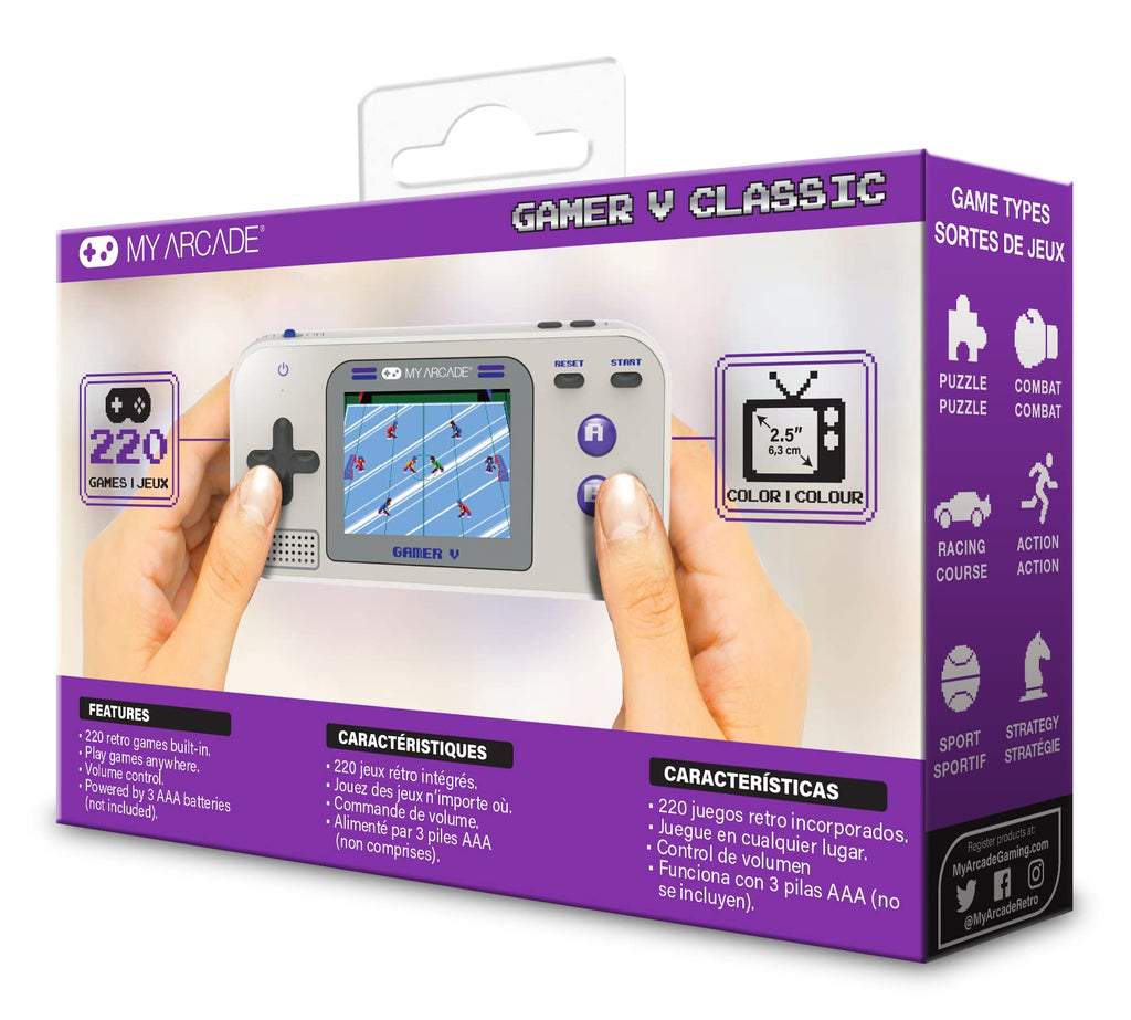 My Arcade Tetris Gamer V: Tetris Game preloaded with 200 Bonus Games, Arcade Classics, 2.5 Inch Screen