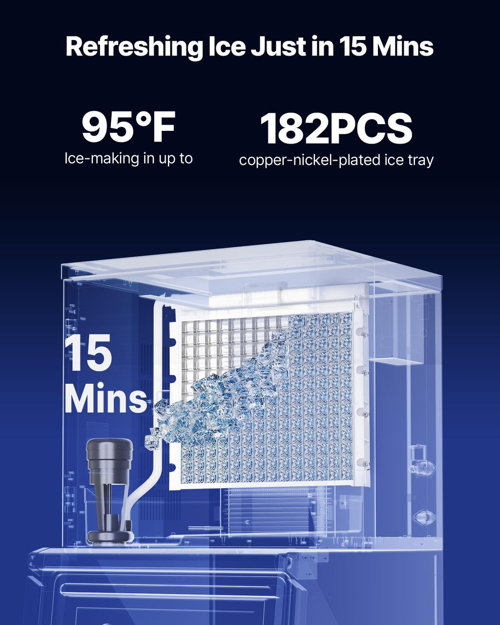 VEVOR Commercial Ice Maker Machine - Head, 300 Lbs/Day Stainless Steel Ice Machine with Scheduled Ice-Making, Self-Cleaning, Adjustable Thickness, Ideal for Restaurant Bar Cafe Hotel - Head Only