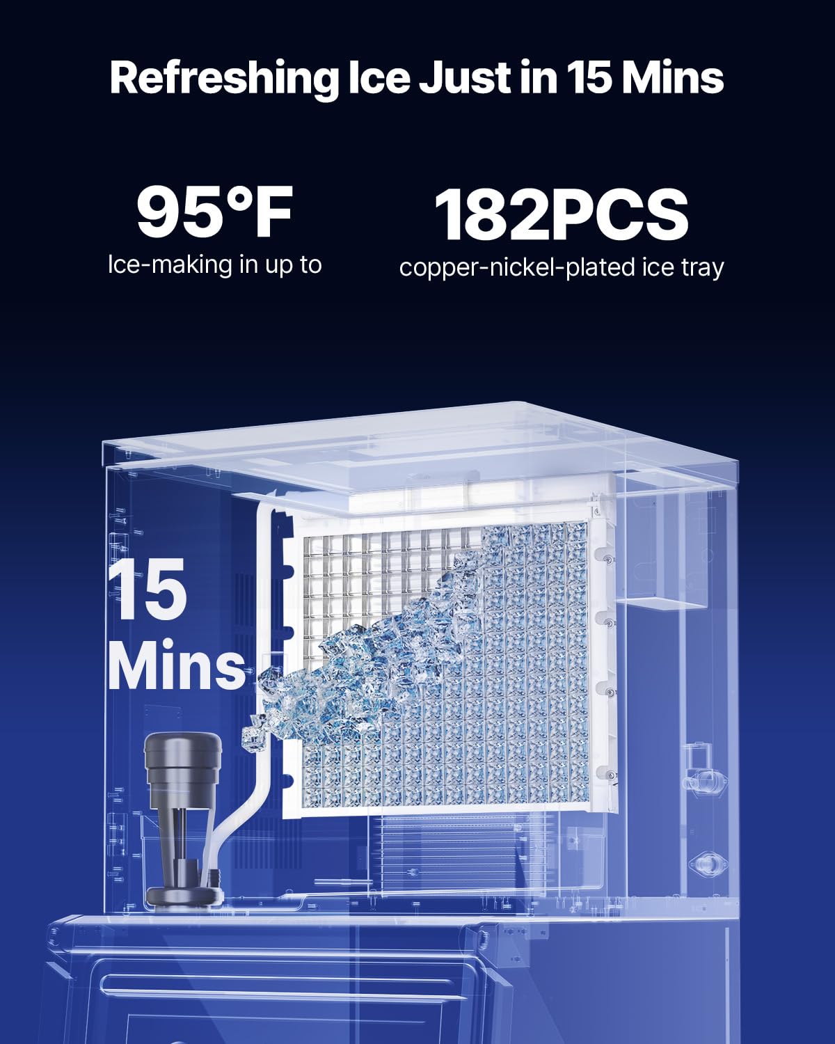 VEVOR Commercial Ice Maker Machine - Head, 300 Lbs/Day Stainless Steel Ice Machine with Scheduled Ice-Making, Self-Cleaning, Adjustable Thickness, Ideal for Restaurant Bar Cafe Hotel - Head Only