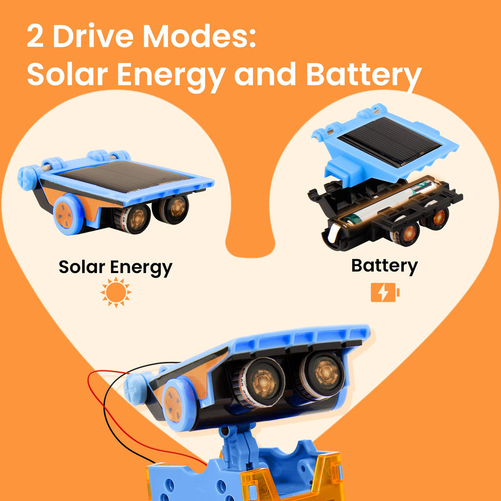 Sillbird 12-in-1 Solar Robot Building Kit STEM Gift for Boys Aged 8-13, DIY Science Educational Robotic Toys for Kids Teens Birthday, Powered by the Sun with 190 Pieces
