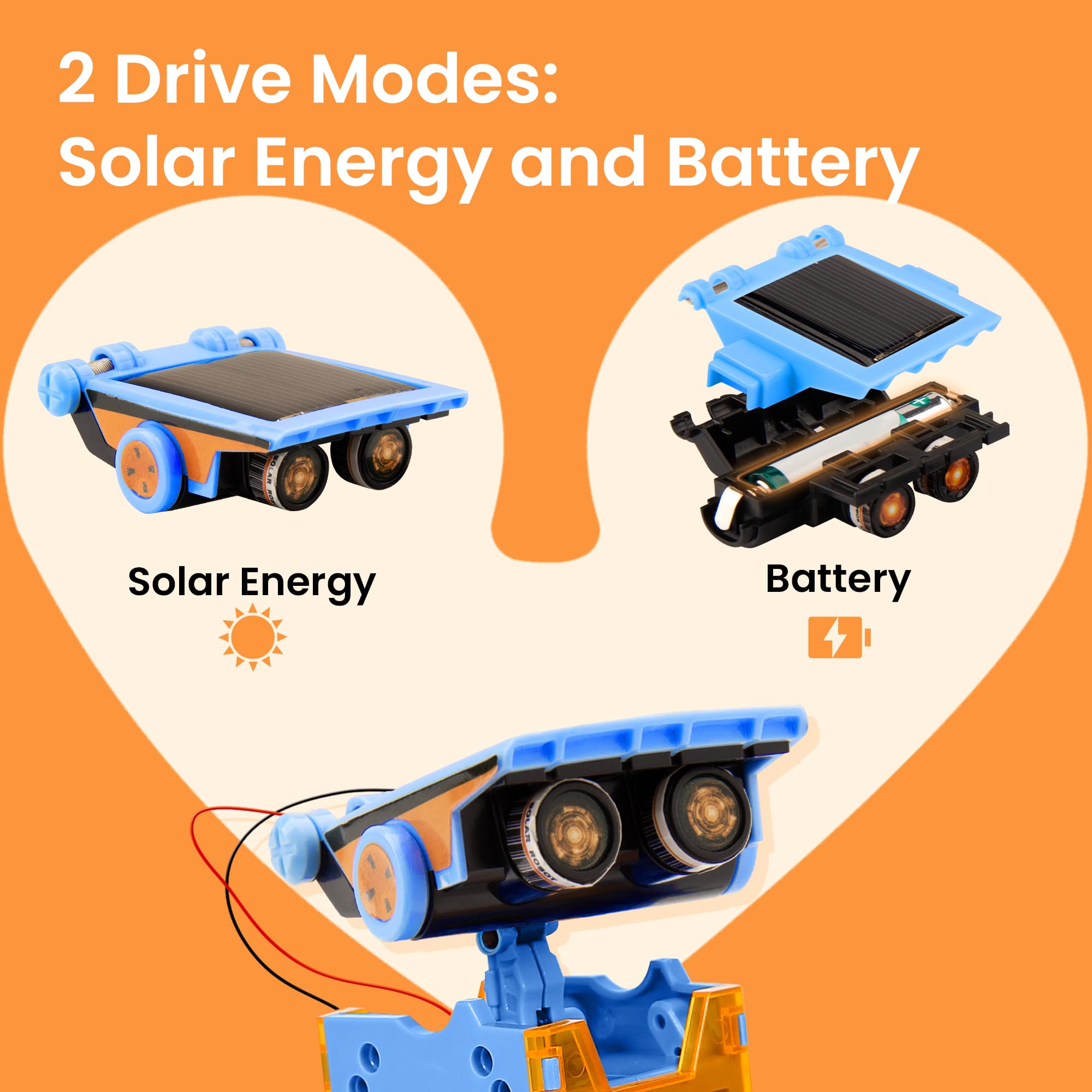 Sillbird 12-in-1 Solar Robot Building Kit STEM Gift for Boys Aged 8-13, DIY Science Educational Robotic Toys for Kids Teens Birthday, Powered by the Sun with 190 Pieces