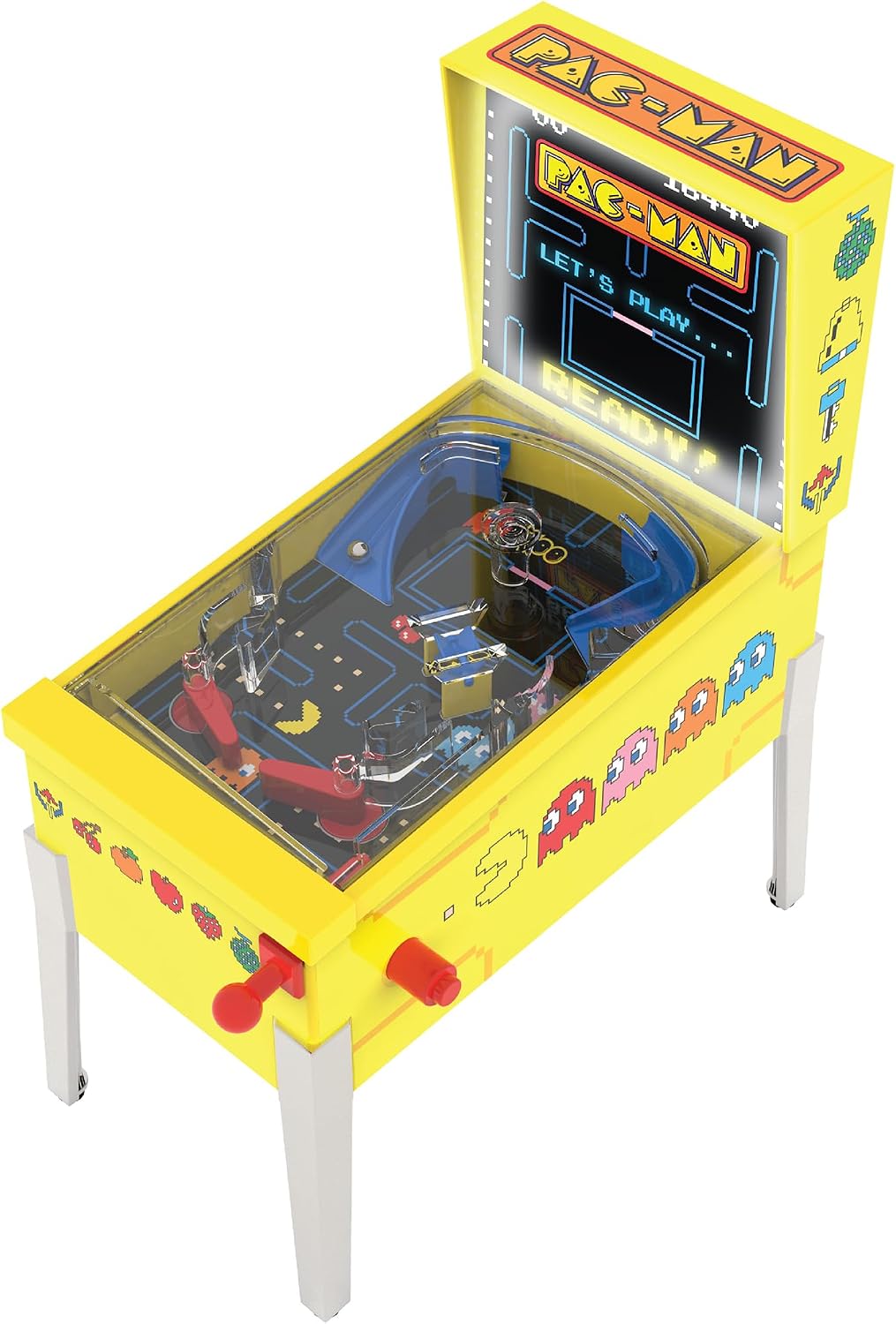 Pac-Man: Mini Arcade Pinball - Deluxe Collector Series, Lights & Sounds, Classic Tabletop Game, Skill Shot Challenges, Licensed Toy, Adults & Kids 3+