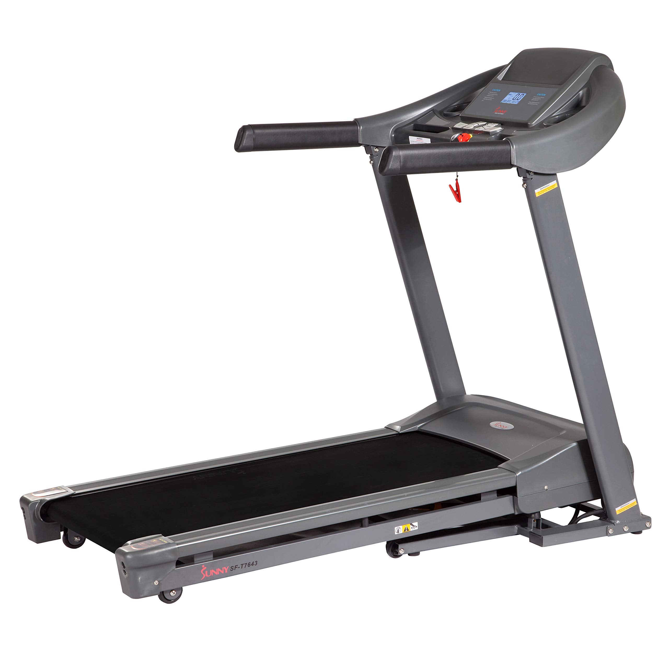 Sunny Health & Fitness Treadmill Elite Smart Auto Incline for Home Use, Wide Running and Walking Deck, Flex Shock Suspension with 300 LB Weight Capacity Bluetooth SunnyFit App