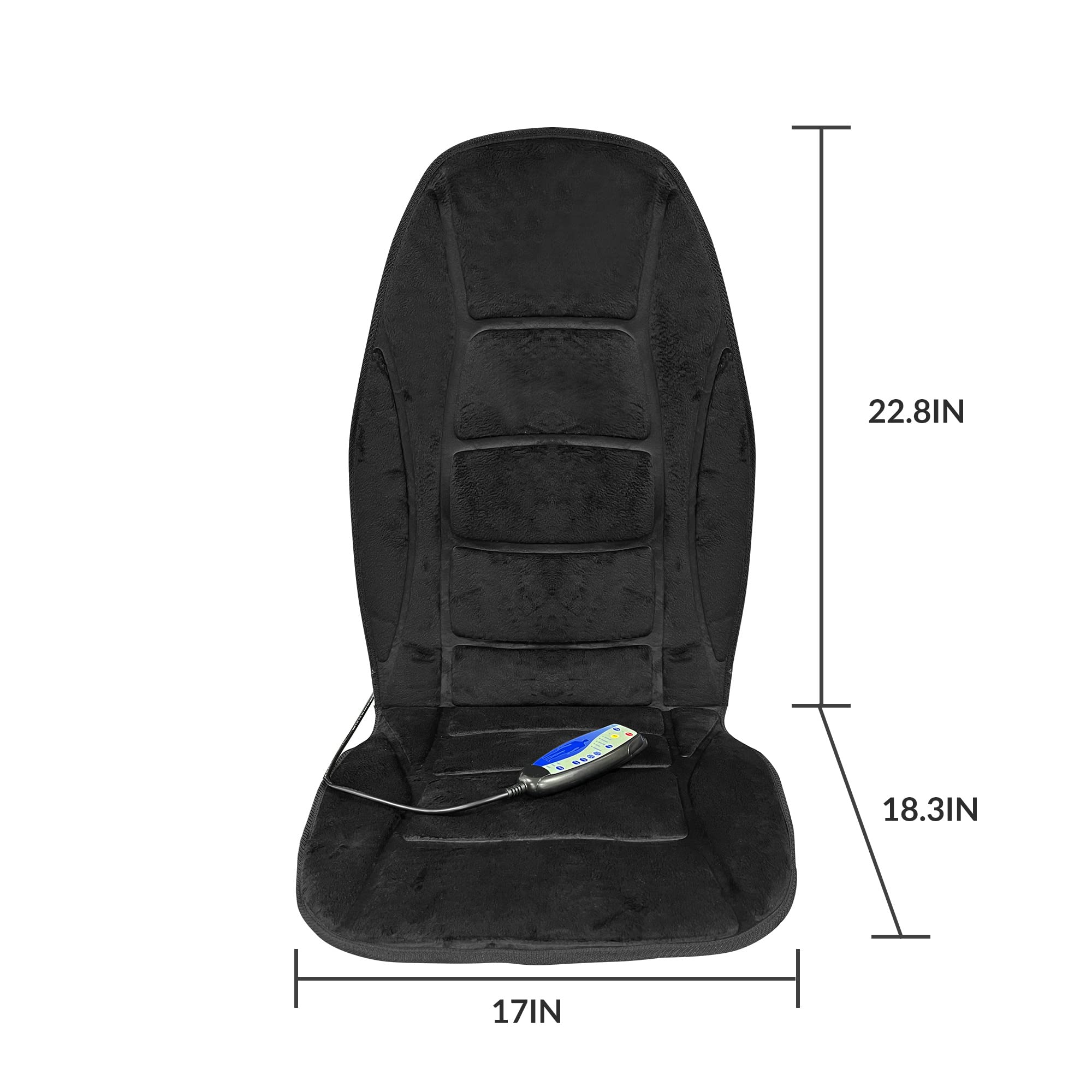 Back Massager with Heat, 5 Vibrating Modes & 2 Heat Levels, Back Massager Chair Pad, Electric Massage Seat Cushion, Massage Pad for Back Pain Relief, Fathers Day Dad Gifts for Men Him Mom Her