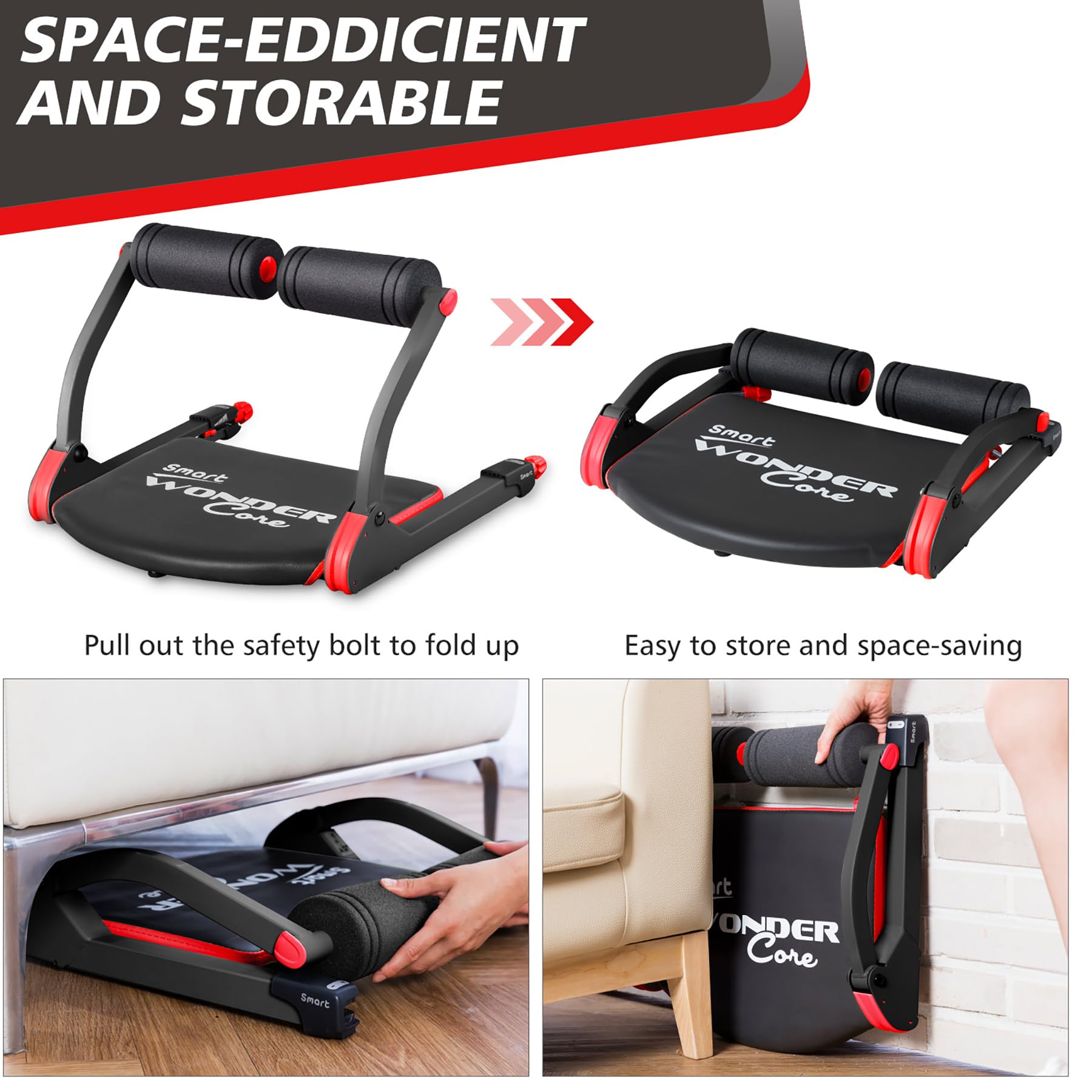Wonder Core Smart, Ab Machine, Ab Workout Equipment, Sit Up Machine & Exercise Equipment, Ab Crunch Machine for Stomach Workout, Ab Core Trainer Abdominal Machine for Home Gym