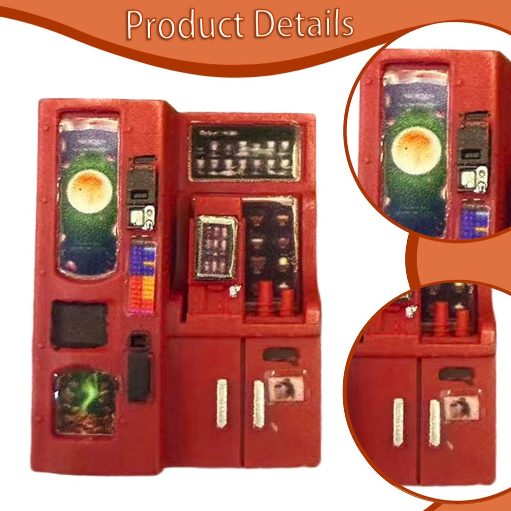 Mini Beverage Machine Miniature Model Vending Equipment Dollhouse Accessories Resin Coffee Maker for Office Dorm Bar Home Kitchen Coffee Su, red