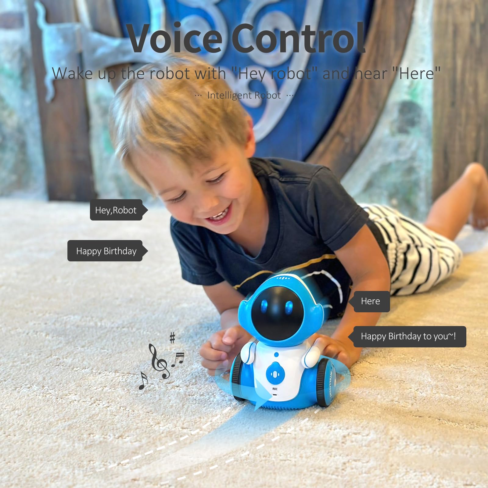 GILOBABY Interactive Robot for Kids Ages 3-8 – Rechargeable with Voice Control & Playback Mode – Educational Toy that Sings, Dances and Touch Control
