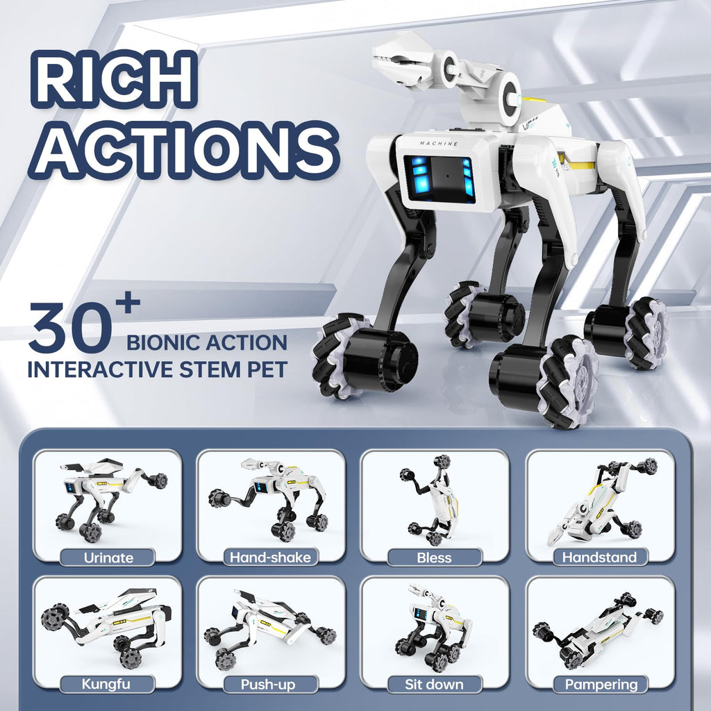 Smart Robot Dog - Interactive STEM Pet with Voice Control, 30+ Actions & APP Programming, Durable Design for Kids Age 6+ (Compatible with iOS/Android)