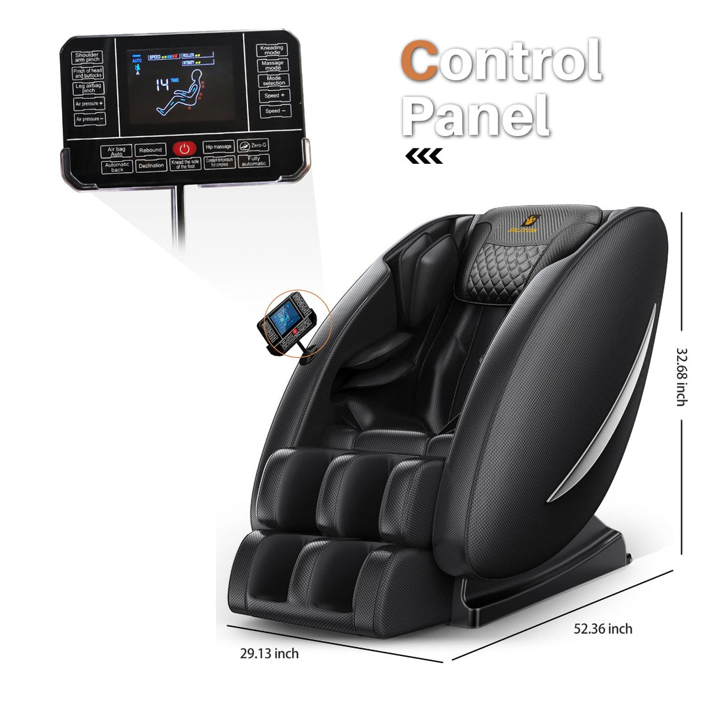 2026 Massage Chair Full Body, Zero Gravity Massage Chair with Auto Modes, Airbag Massage, 6 Fix Point Rollers, Foot Massage, Heating, Touch Screen Controller, Home Massage Chairs